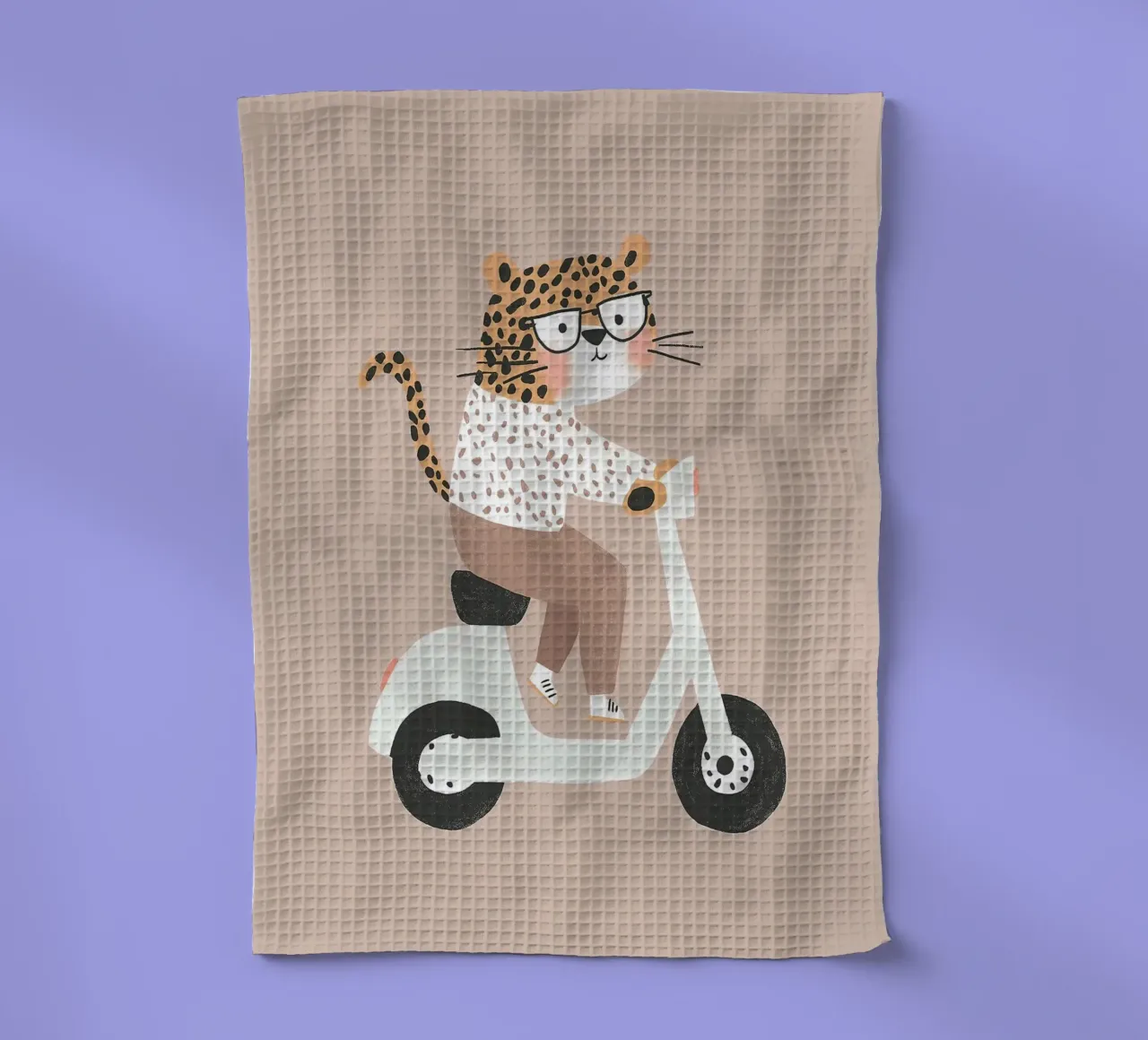 Ghepardo in scooter canovaccio da cucina da Littleleo
