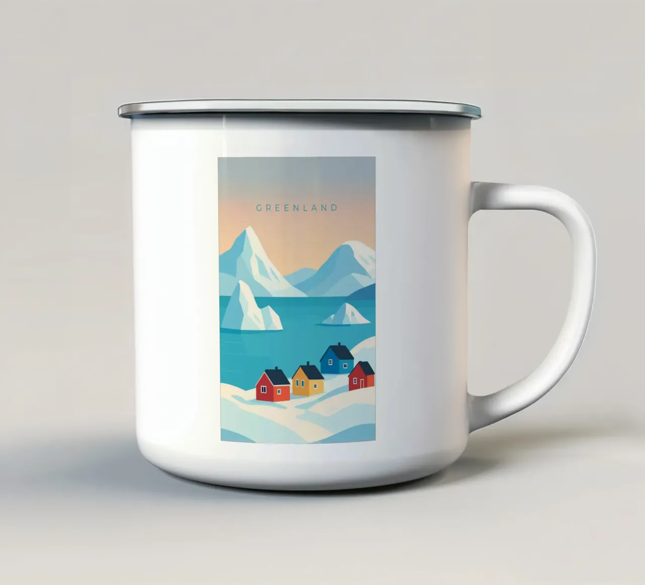 Greenland tazza in smalto da minimalist designs