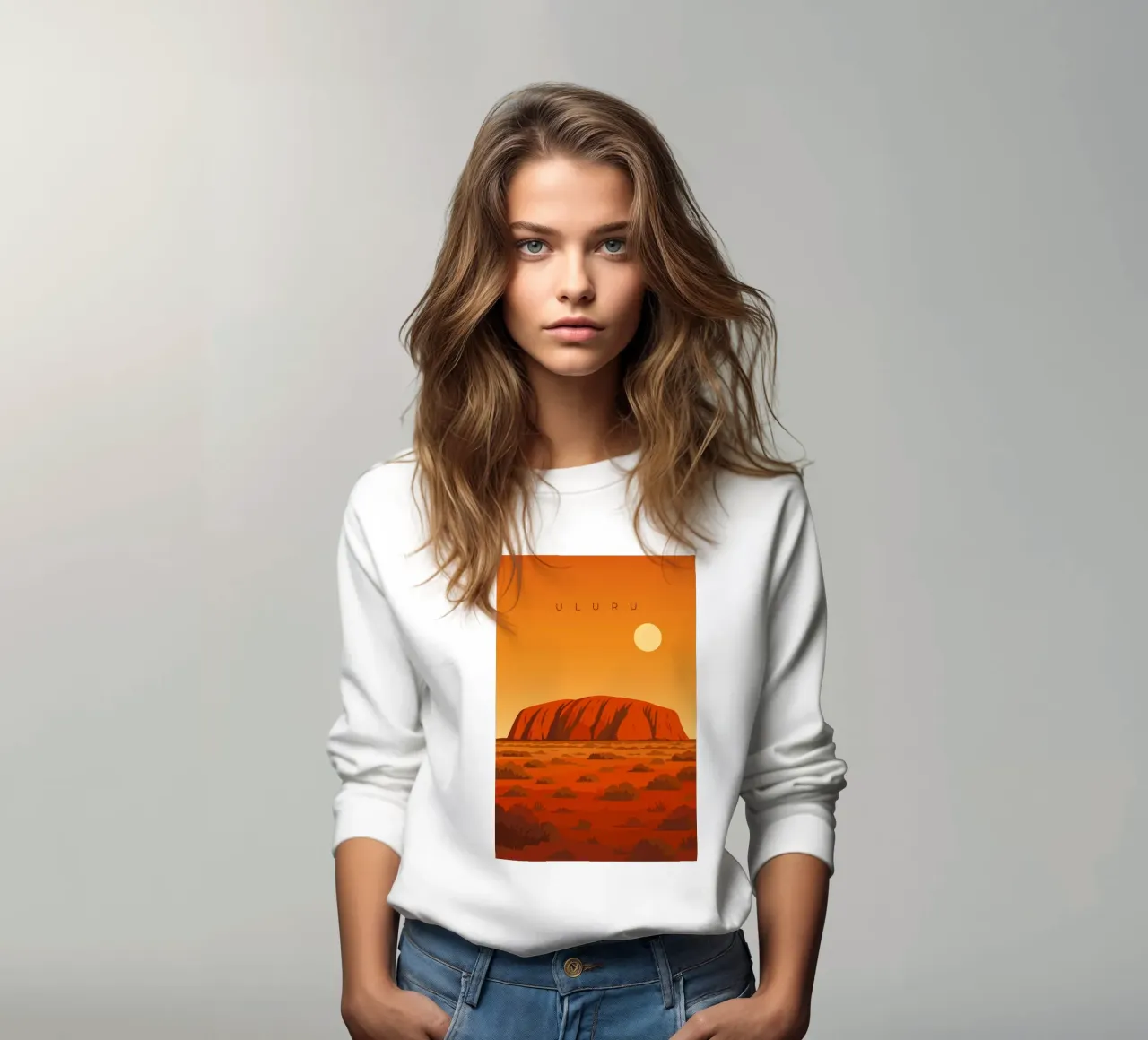 Uluru - Ayers Rock felpa da minimalist designs