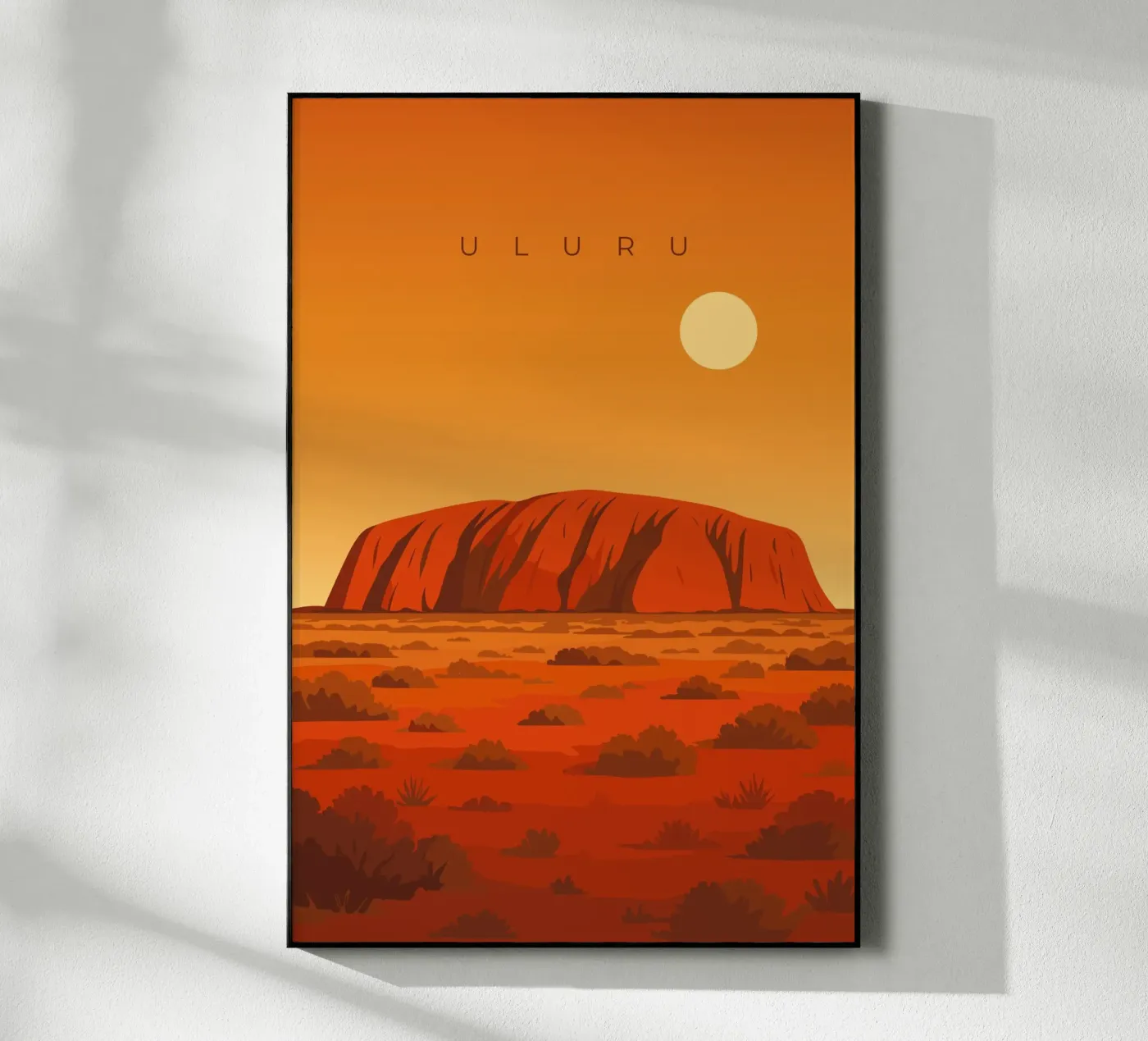 Uluru - Ayers Rock acryl van minimalist designs