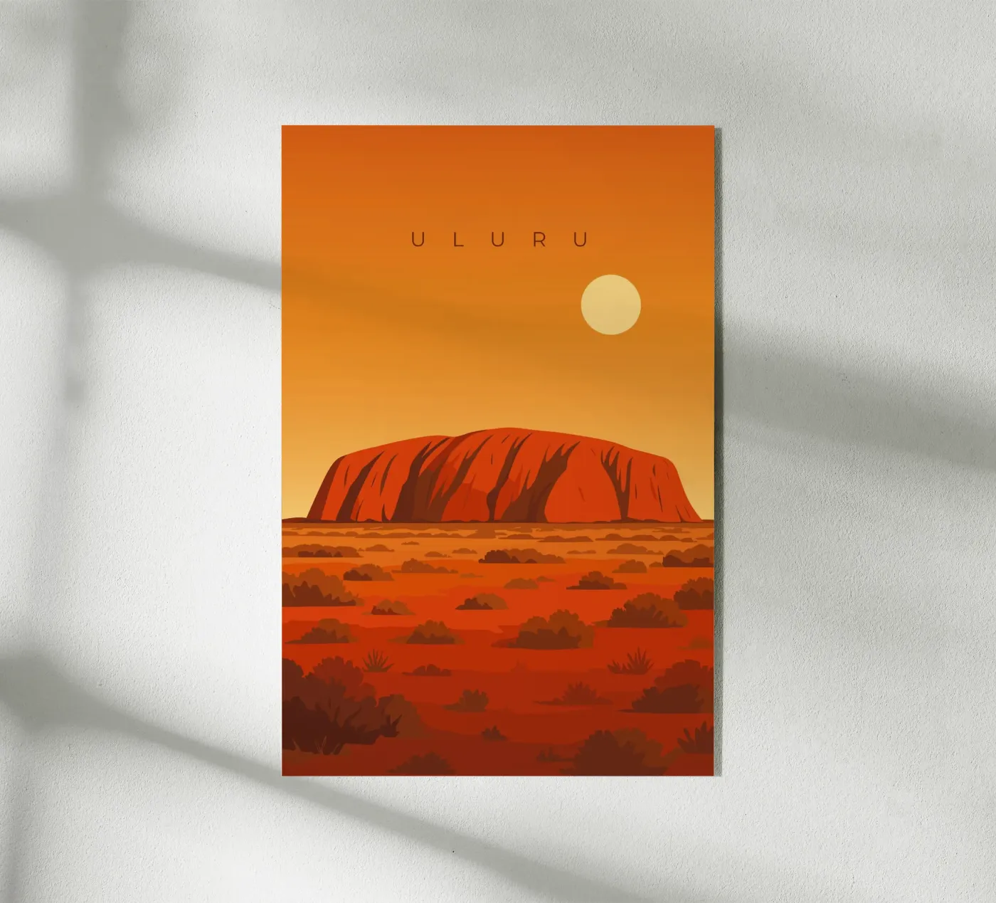 Uluru - Ayers Rock acryl van minimalist designs