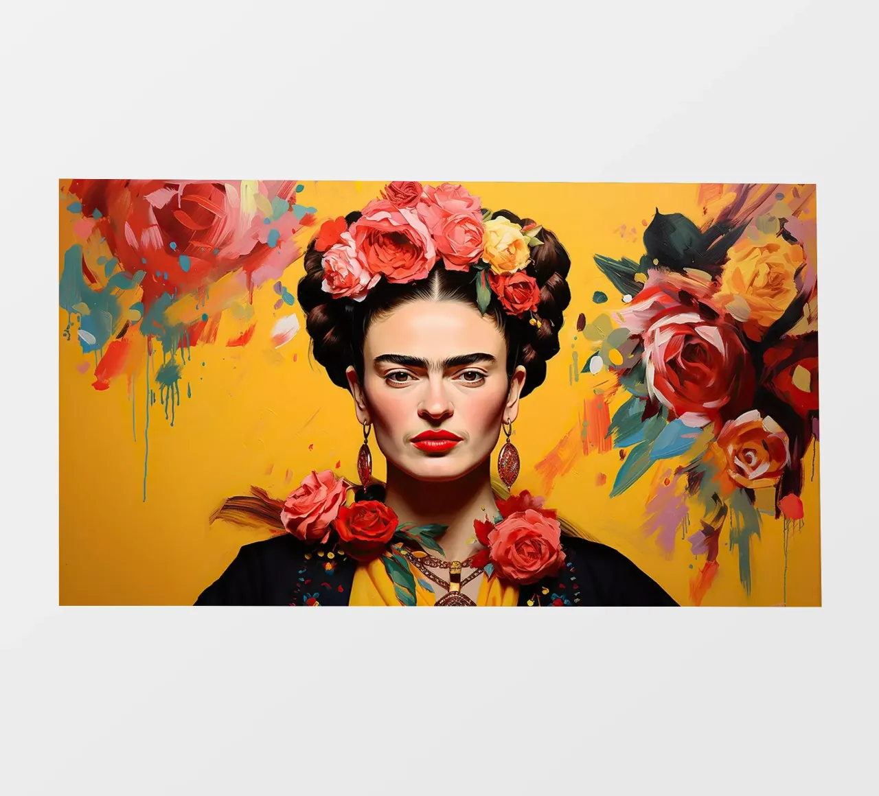 Frida Kahlo "Passion Unleashed" pellicola backlit da Fantasias Florales