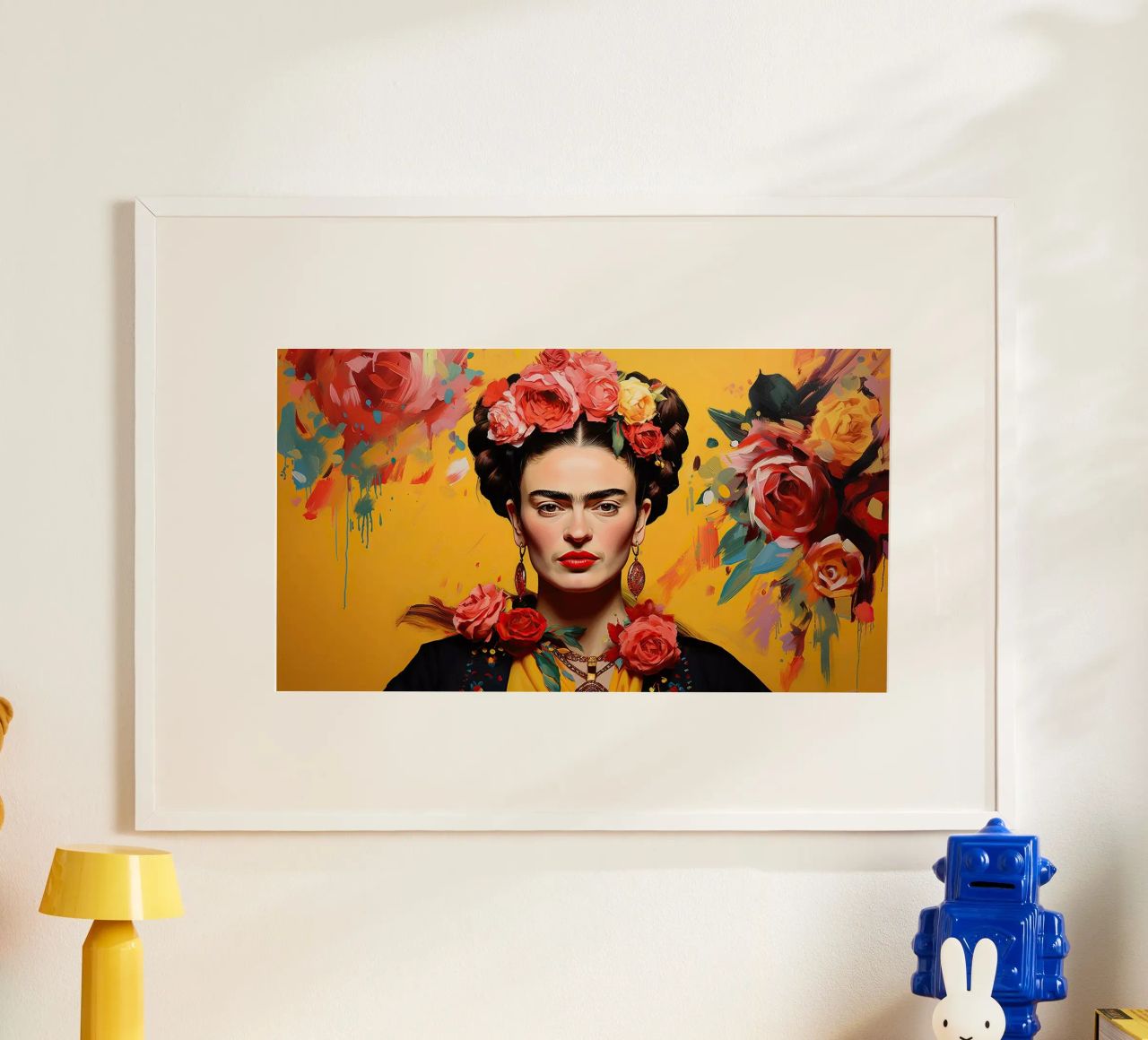 Frida Kahlo "Passion Unleashed" poster de Fantasias Florales