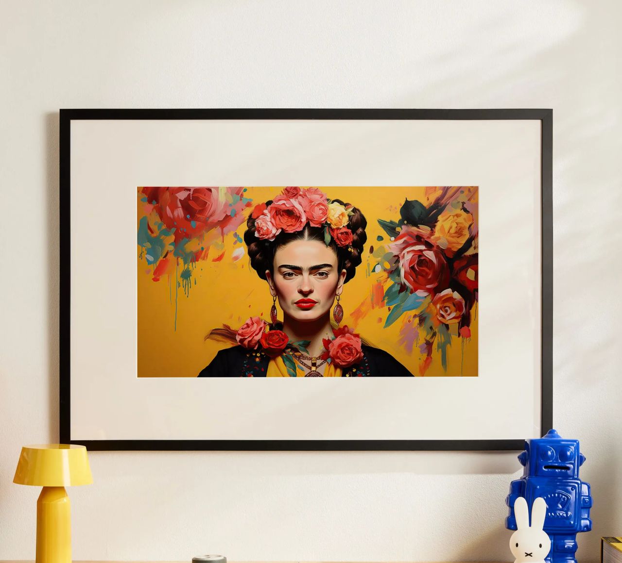 Frida Kahlo "Passion Unleashed" poster de Fantasias Florales