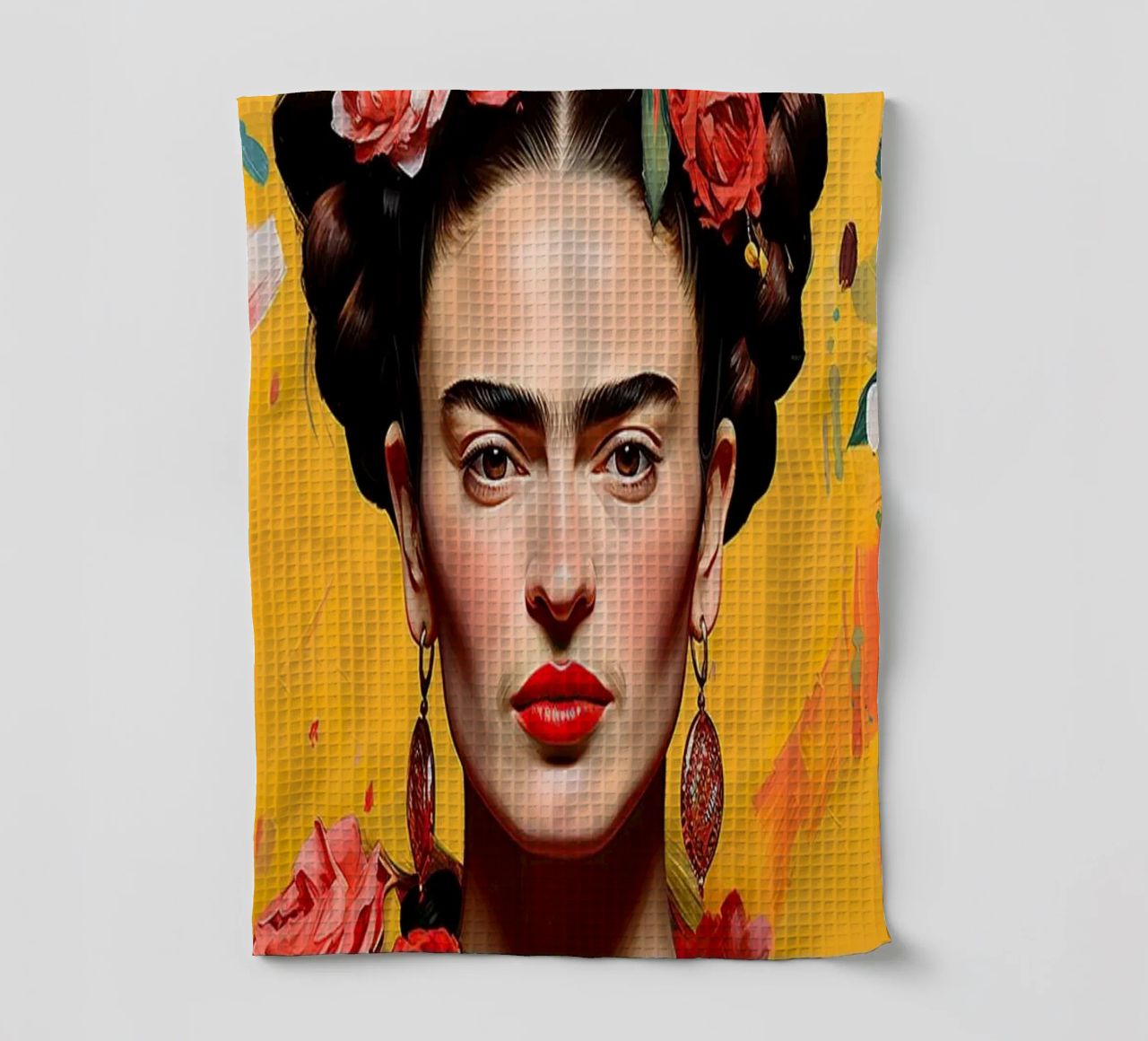 Frida Kahlo "Passion Unleashed" torchon de Fantasias Florales