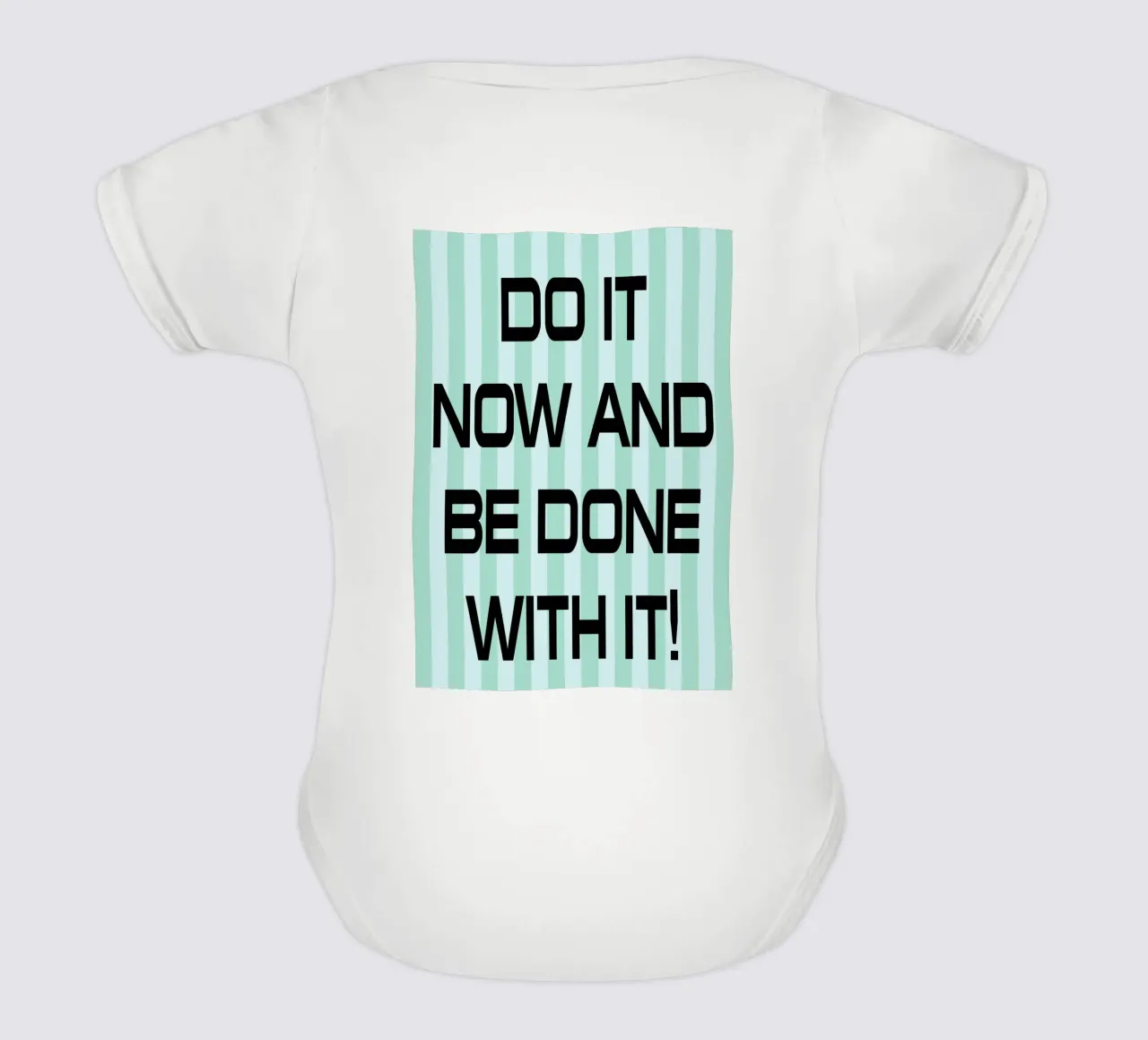 do it and be done with it short-sleeve baby romper by the gendels
