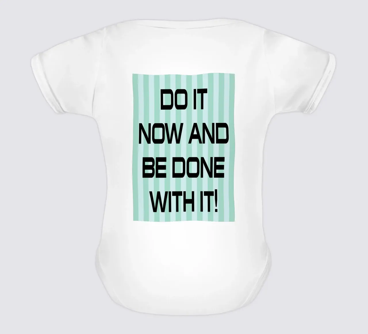 do it and be done with it short-sleeve baby romper by the gendels