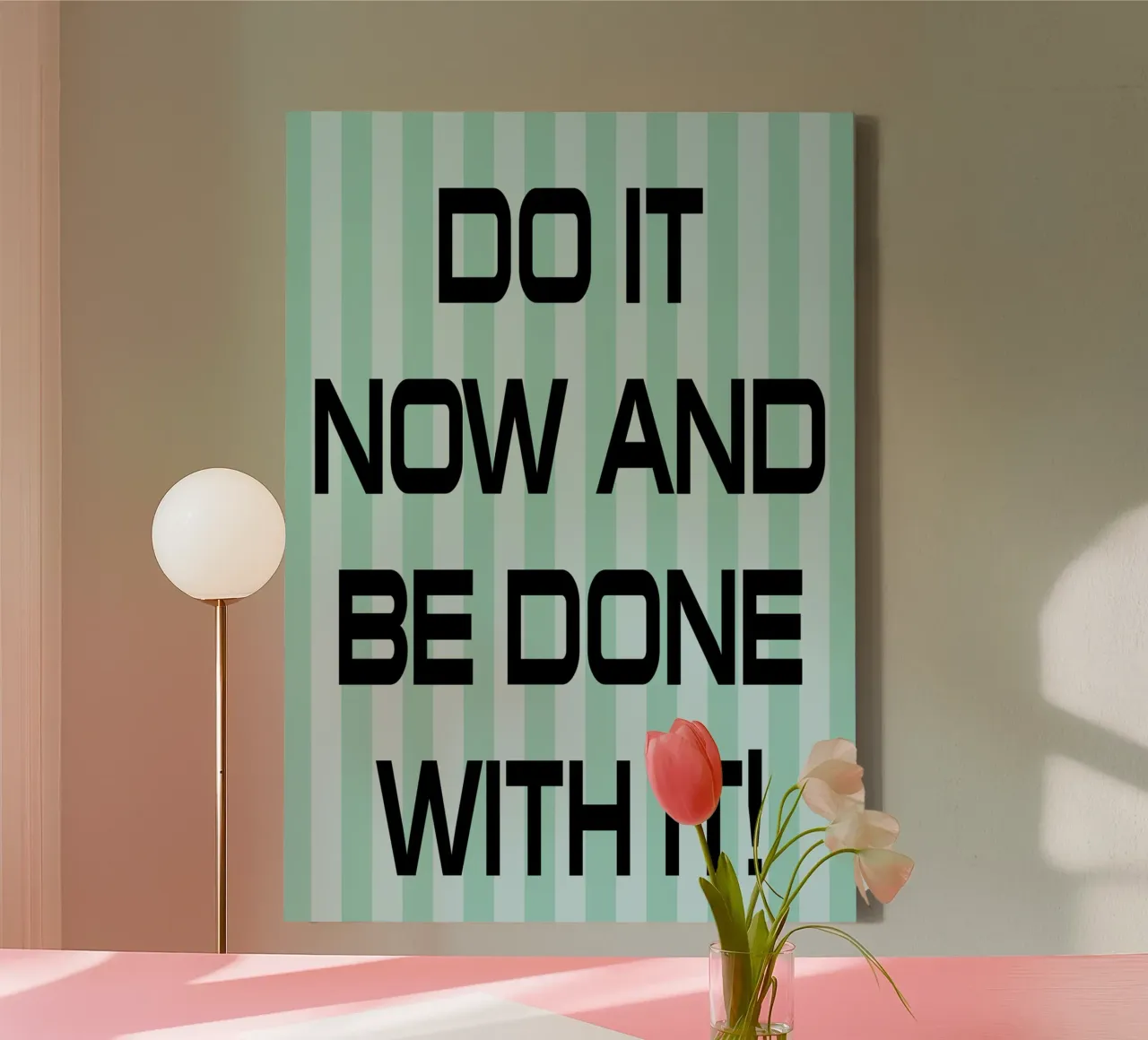 do it and be done with it canvas by the gendels
