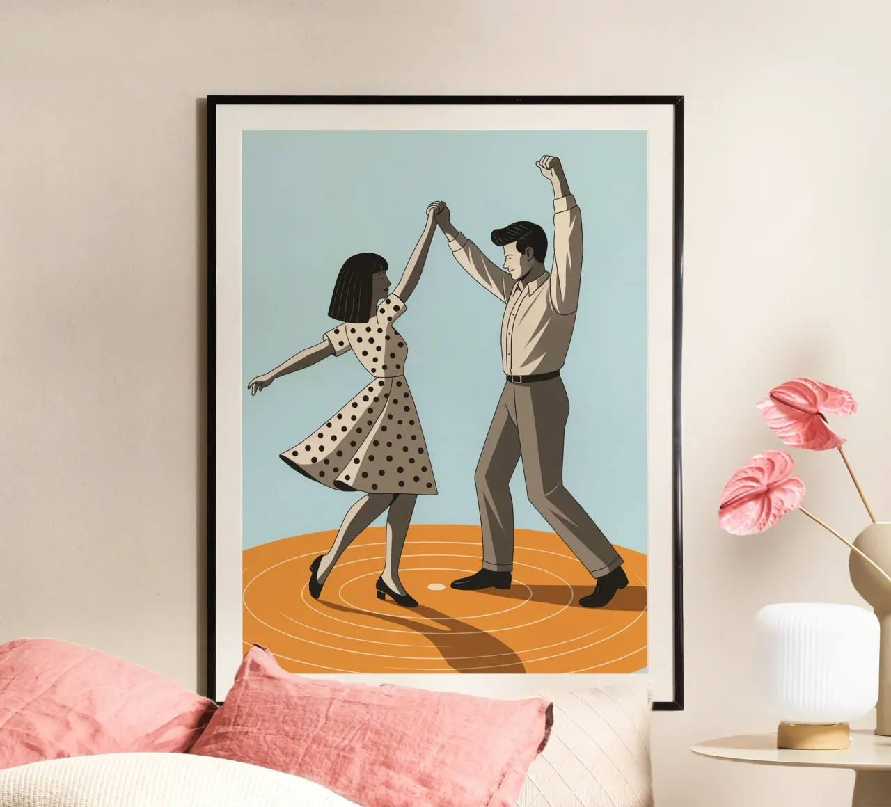 couple dancing poster by the gendels