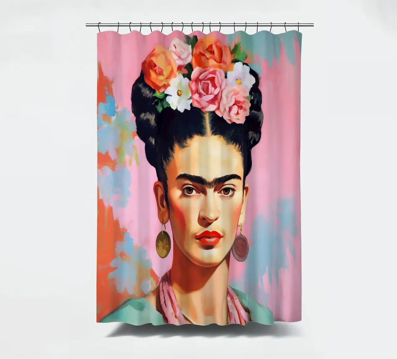 Frida Kahlo "Art of the Fearless" tenda da doccia da Fantasias Florales