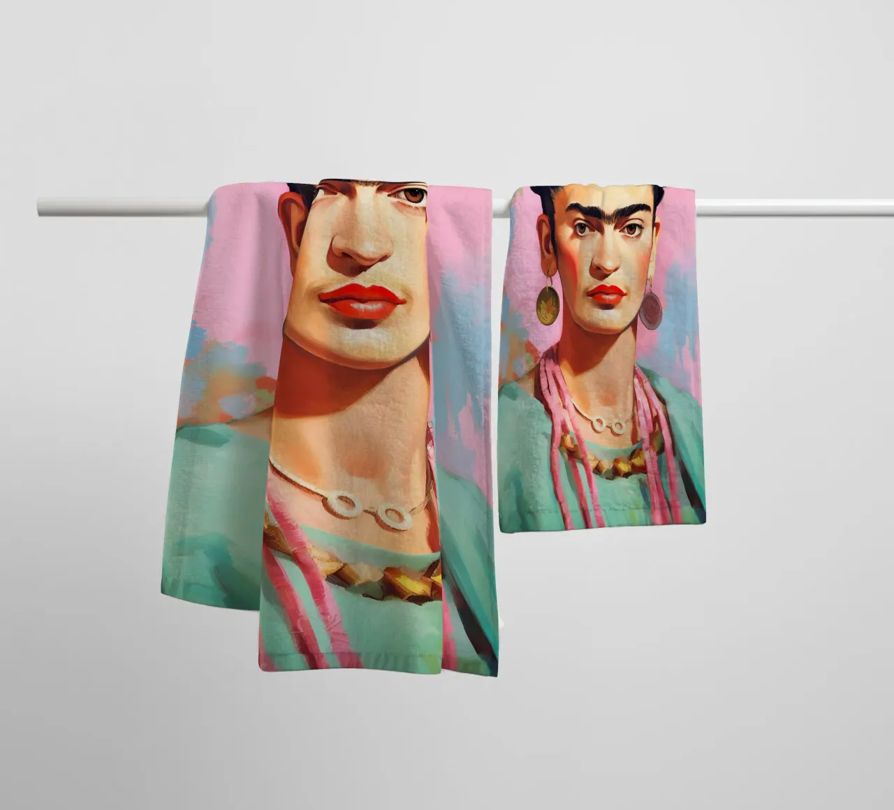 Frida Kahlo "Art of the Fearless" asciugamano da bagno da Fantasias Florales