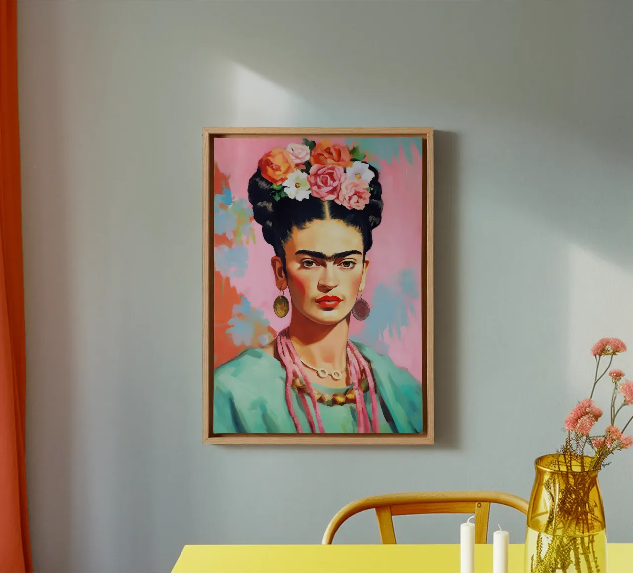 Frida Kahlo "Art of the Fearless" canvas by Fantasias Florales