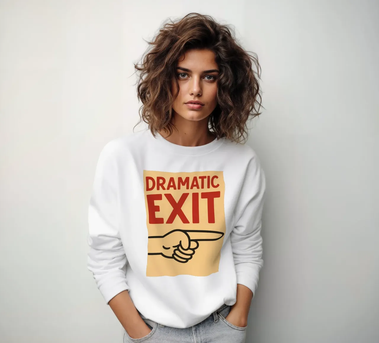 dramatic exit sweatshirt by the gendels