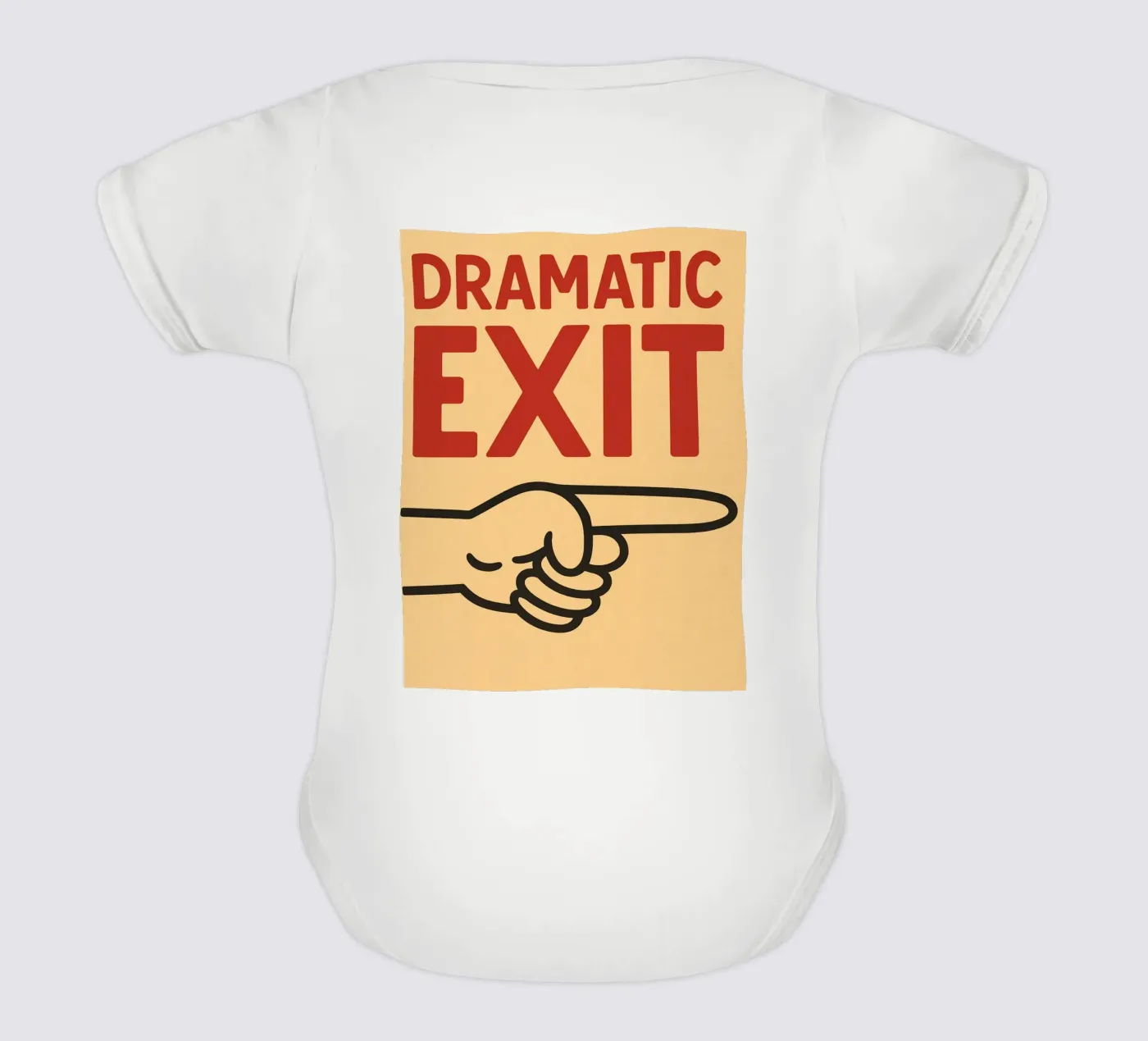 dramatic exit short-sleeve baby romper by the gendels