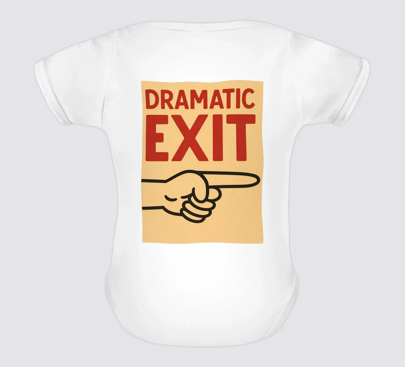dramatic exit short-sleeve baby romper by the gendels