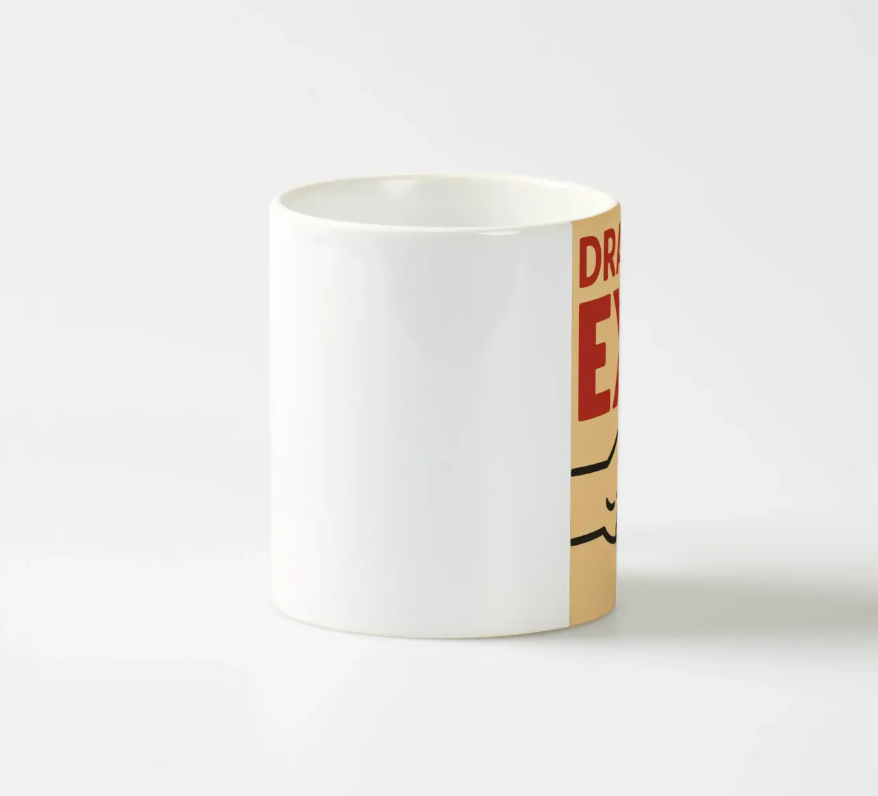 dramatic exit ceramic mug by the gendels