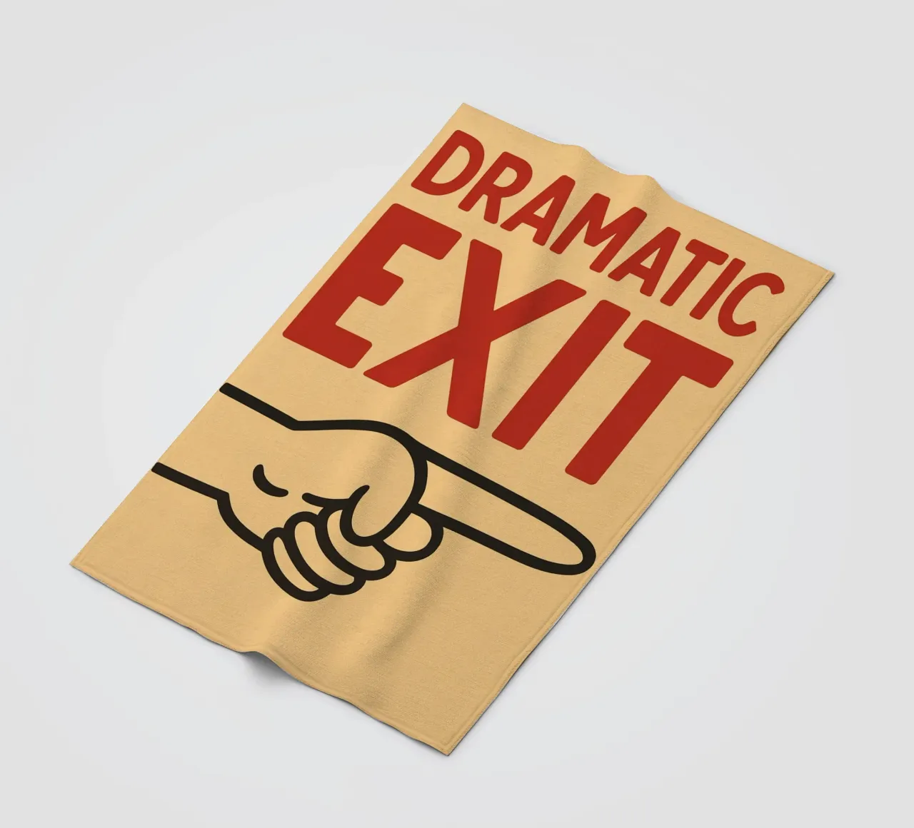 dramatic exit fleece blanket by the gendels