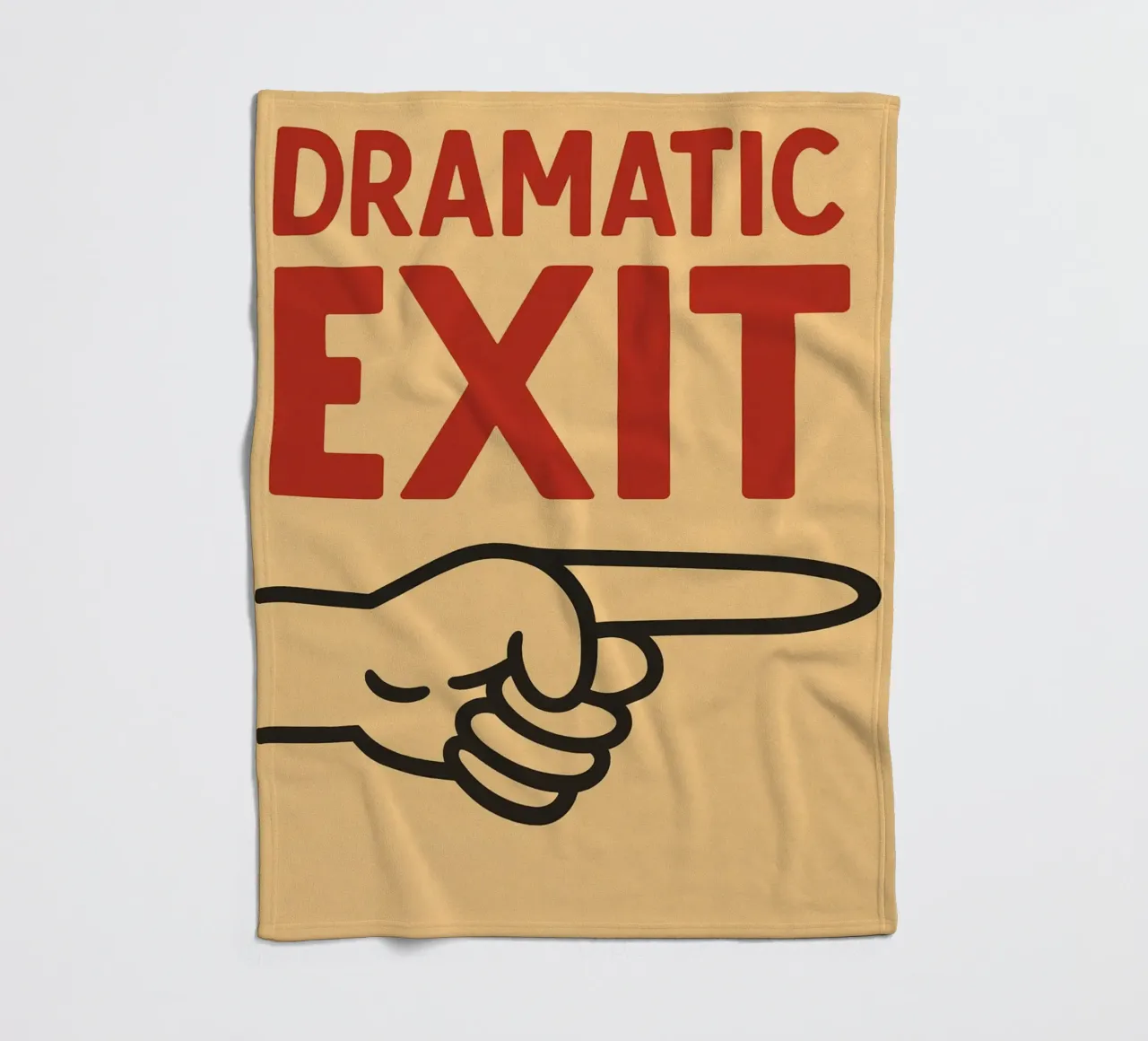 dramatic exit fleece blanket by the gendels