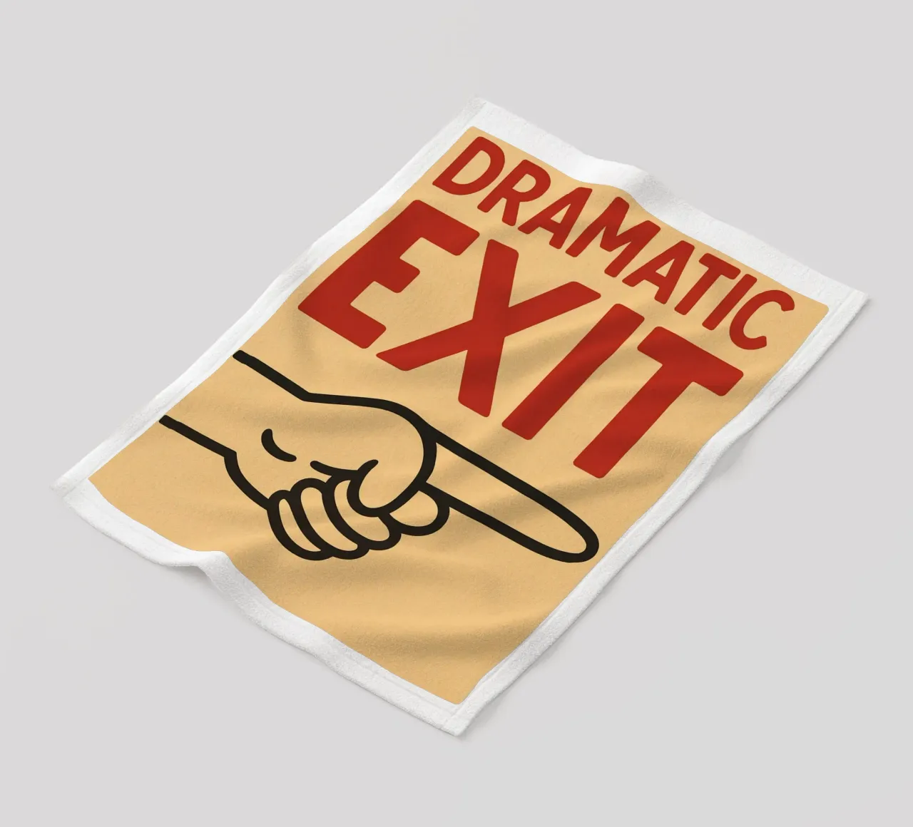 dramatic exit fleece blanket by the gendels