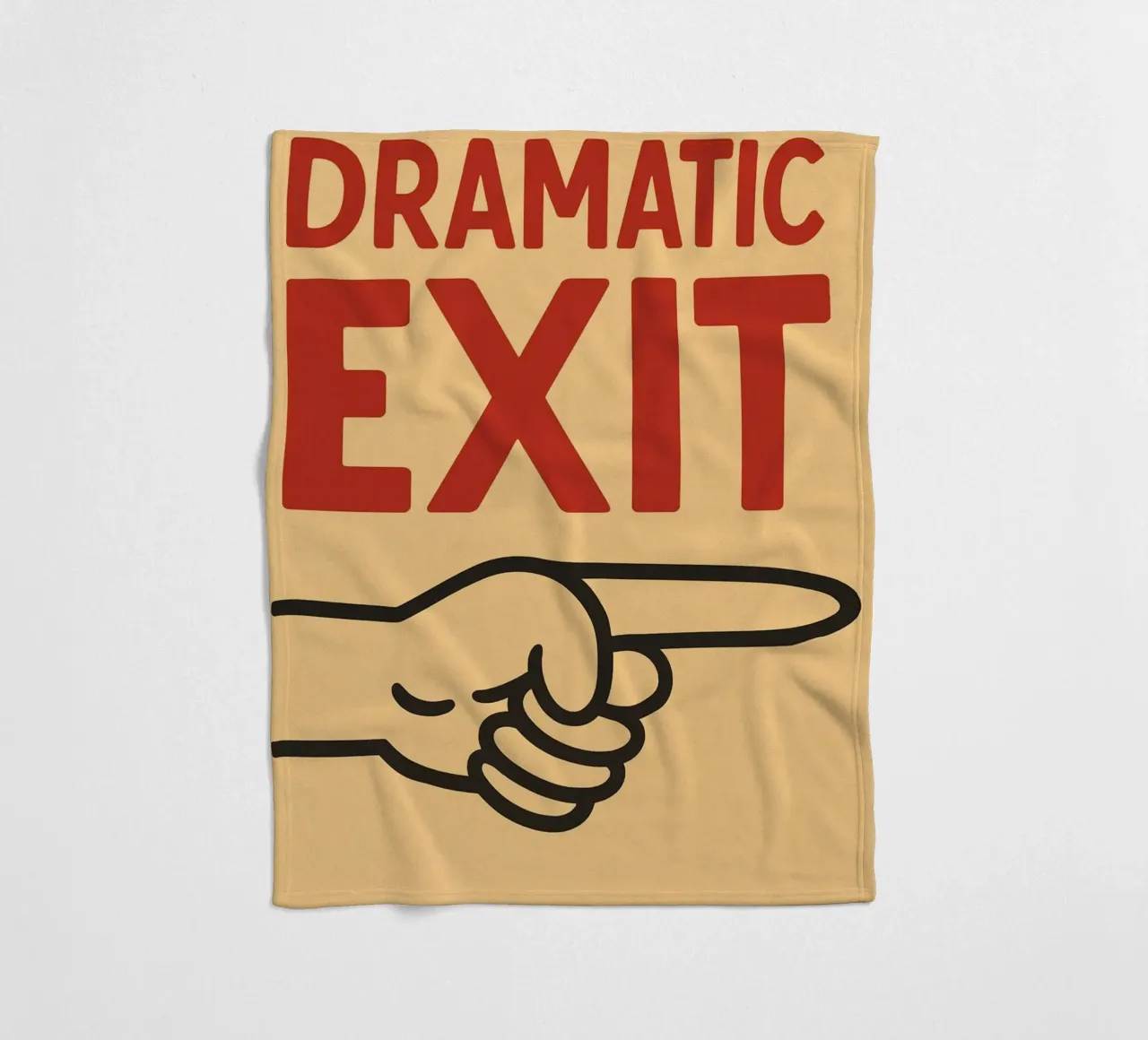 dramatic exit fleece blanket by the gendels