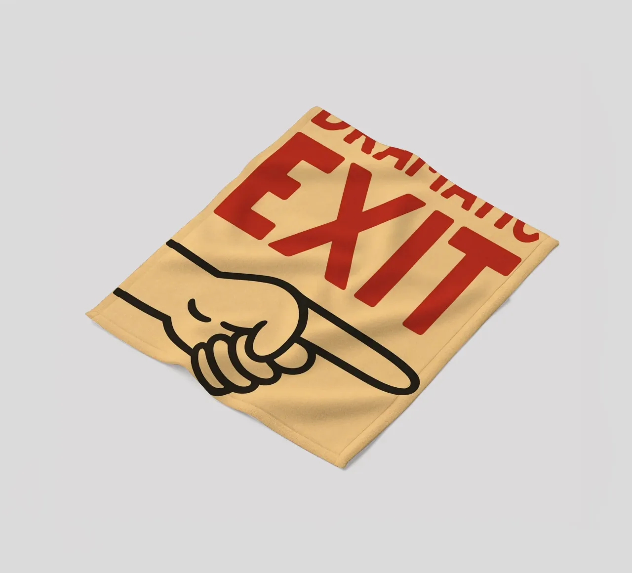 dramatic exit fleece blanket by the gendels