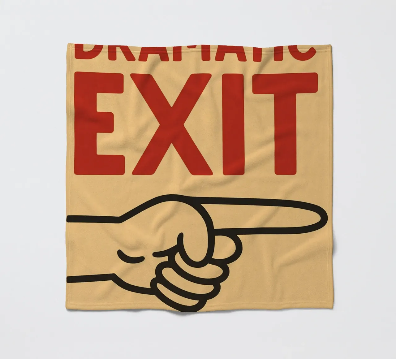 dramatic exit fleece blanket by the gendels