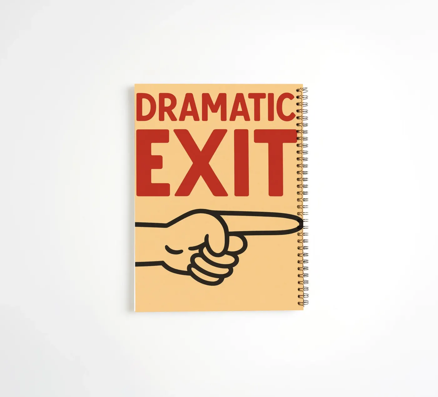 dramatic exit spiral notebook by the gendels