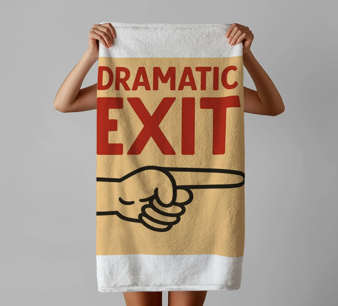 dramatic exit badhanddoek van the gendels