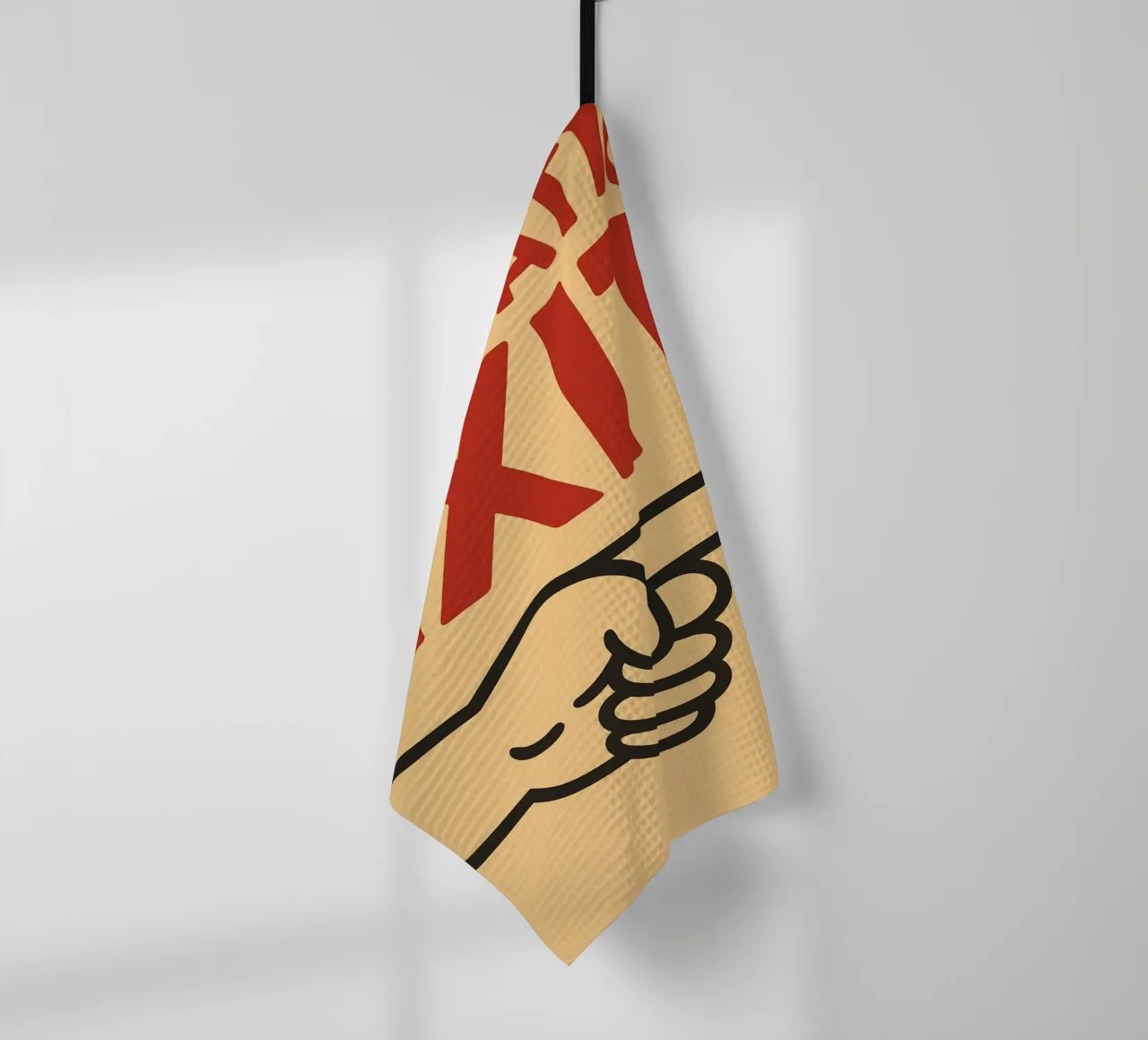 dramatic exit tea towel by the gendels