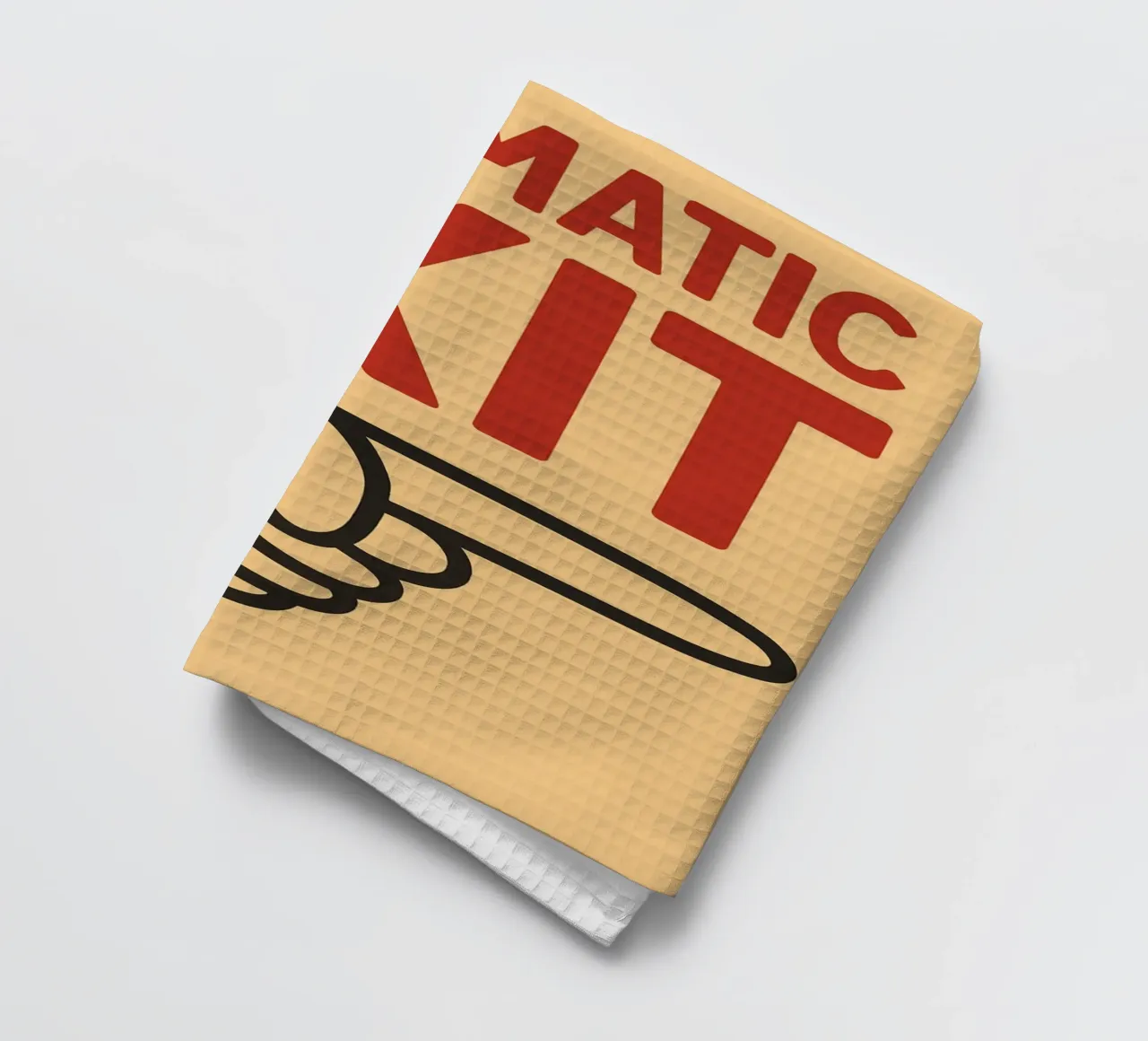 dramatic exit tea towel by the gendels