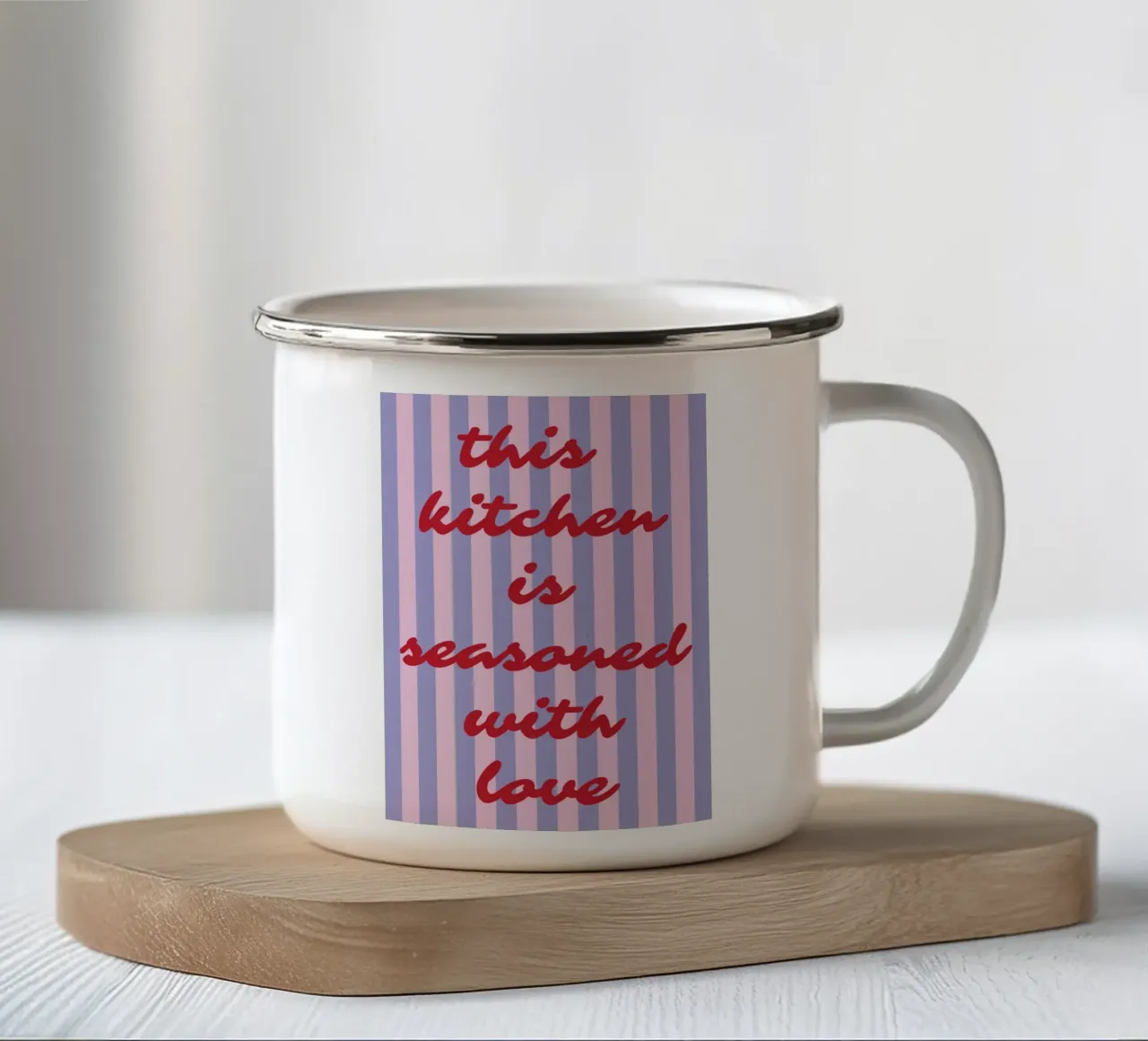 cucina con amore tazza in smalto da the gendels