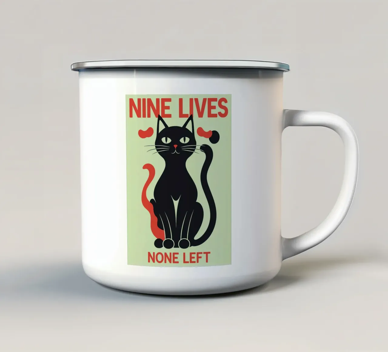 nove vite tazza in smalto da the gendels