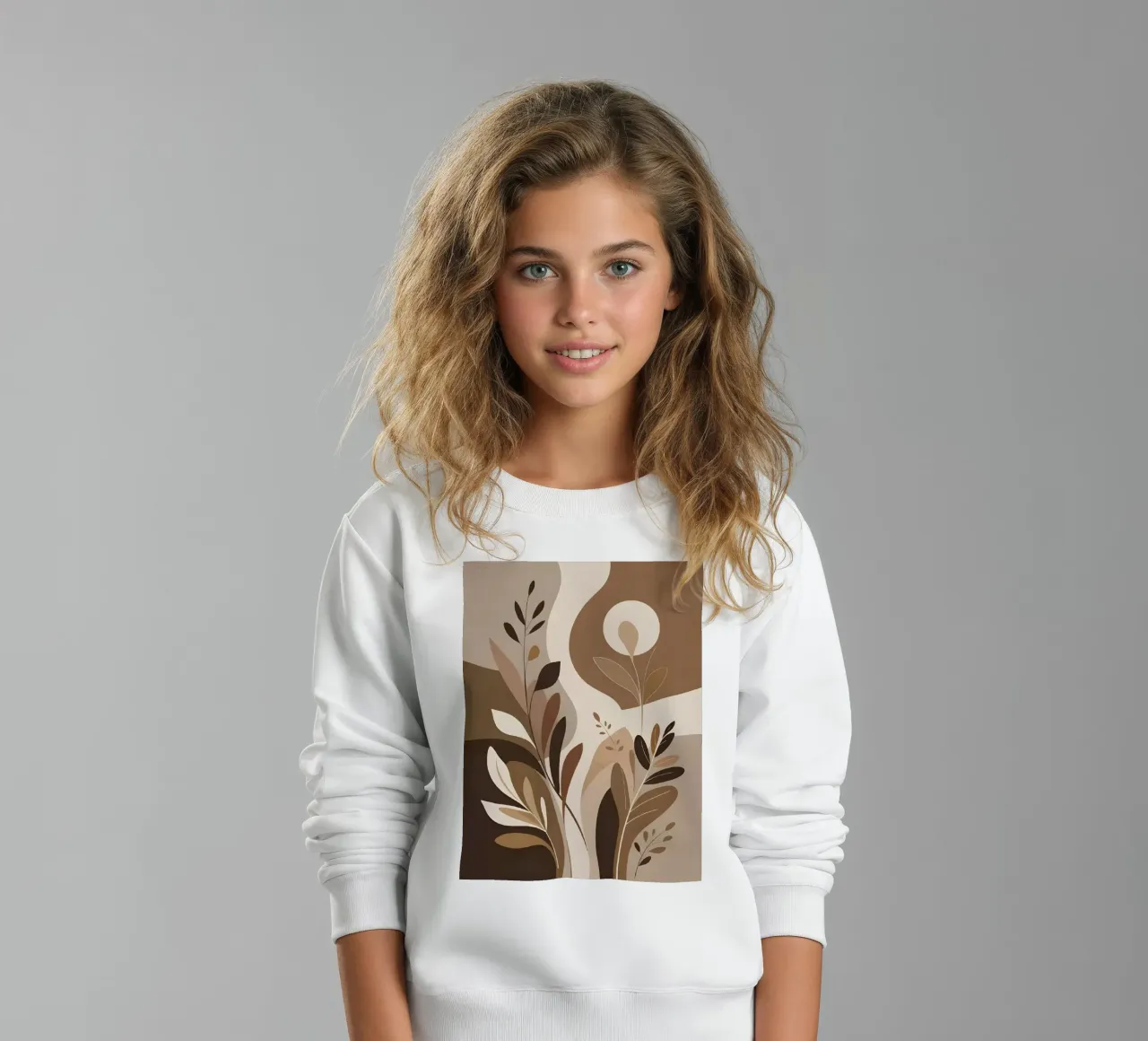 Toni della terra Astratto floreale felpa bambino da Artistic-shop