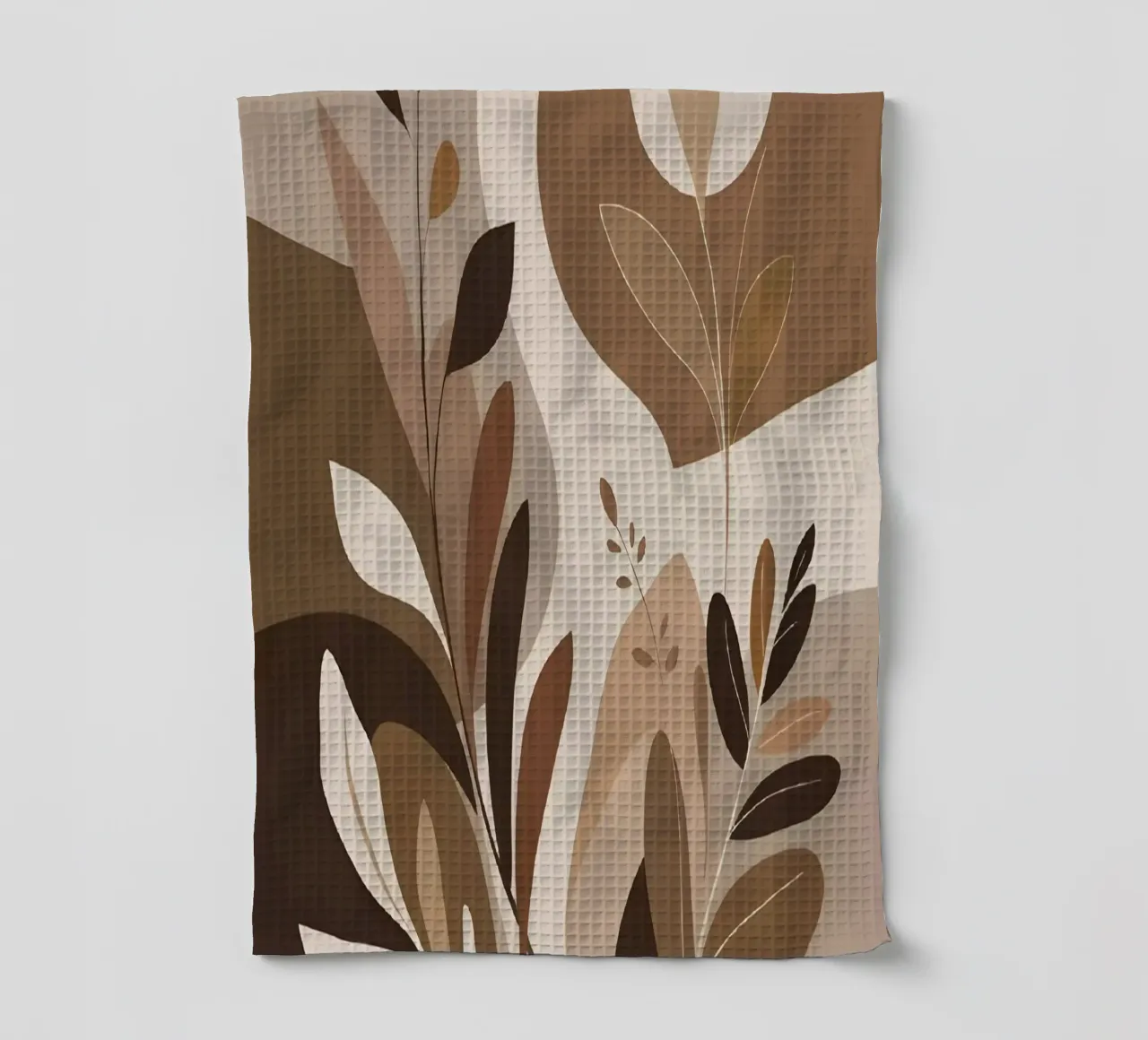 Earth Tones Abstract Floral tea towel by Artistic-shop