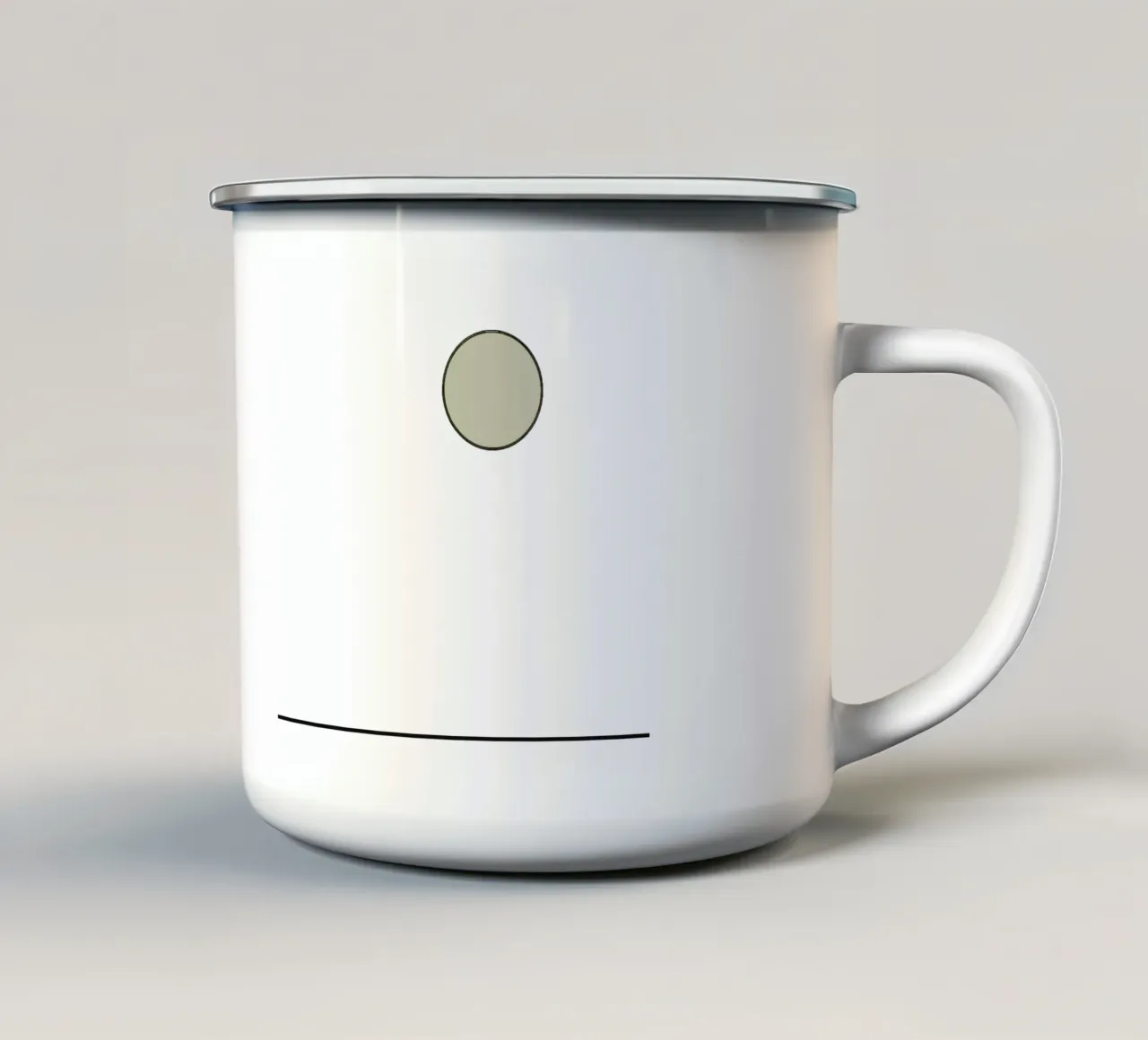 Sole minimalista sul mare Line art con sole tazza in smalto da Bold & Simple
