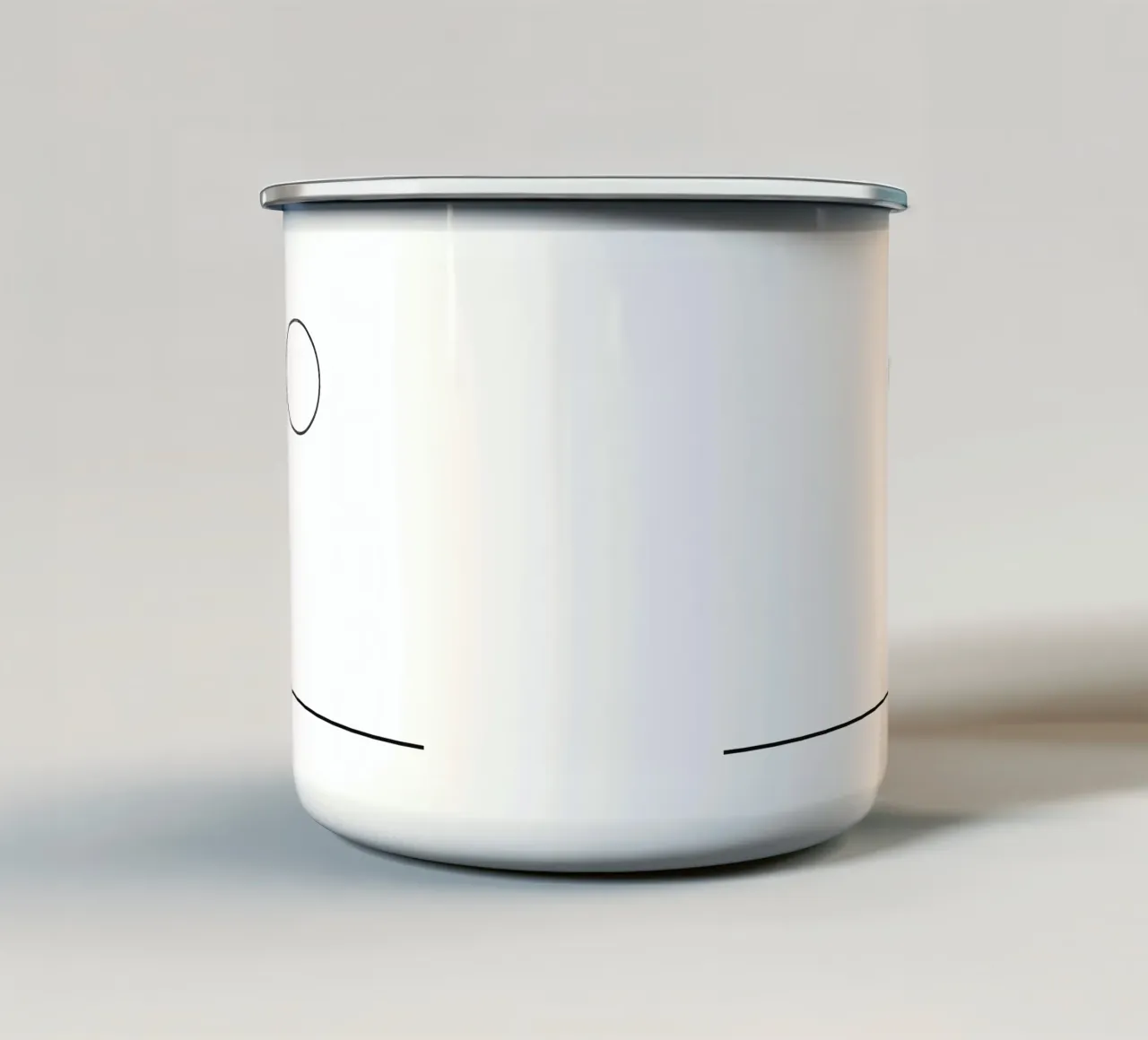 Sole minimalista sul mare Line art con sole tazza in smalto da Bold & Simple