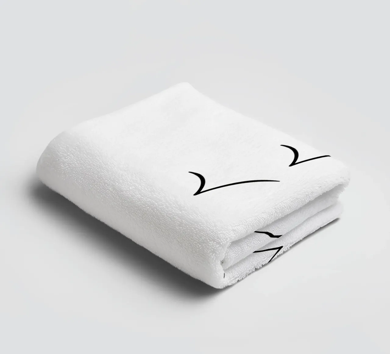 Lijn Art Zeemeeuwen over de Zee Minimalistische Vogelafbeelding badhanddoek van Bold & Simple