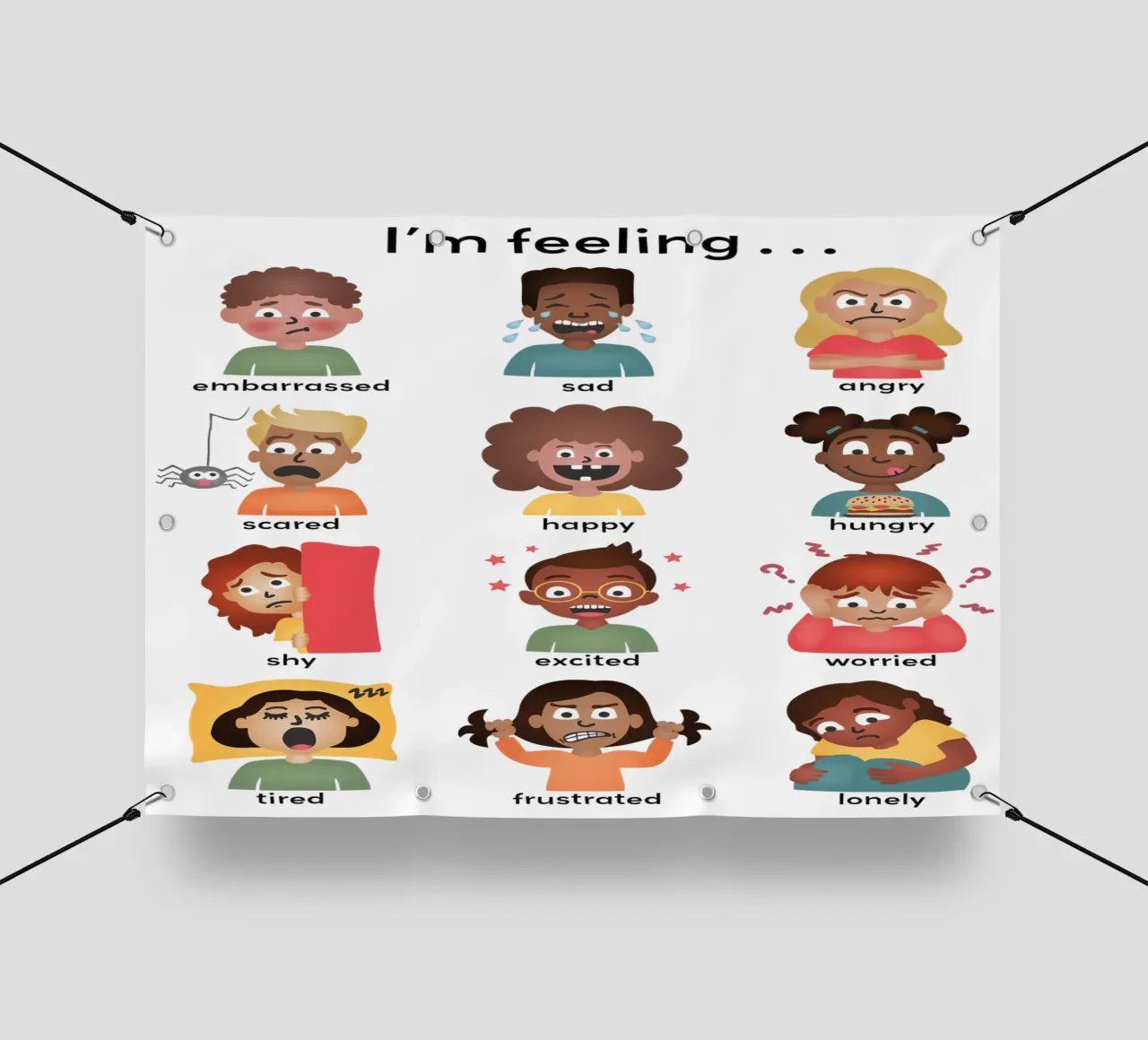 Come ti senti, io mi sento telo in pvc da Monikaprint