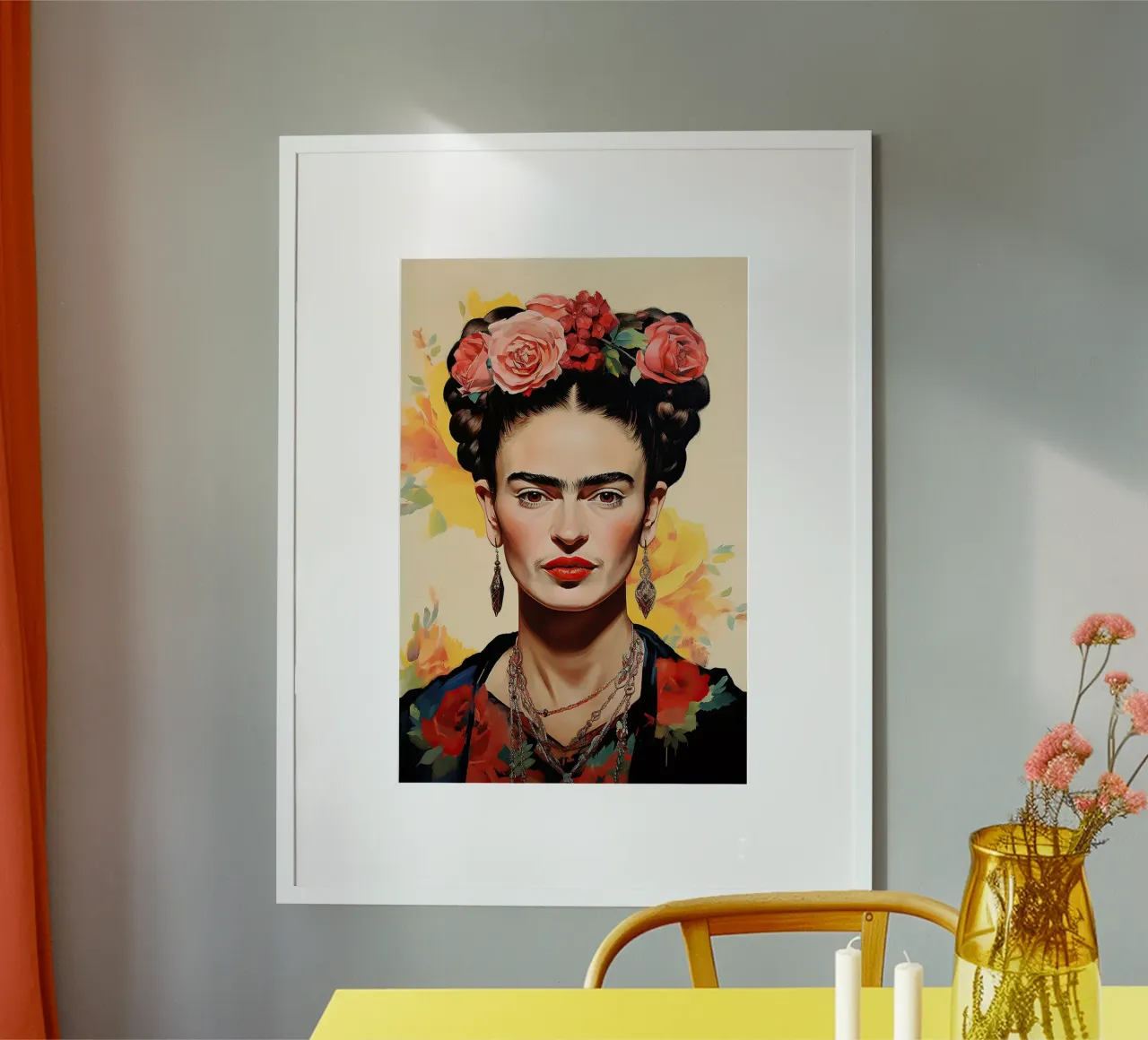 Frida Kahlo "Life in Vivid Color" carta hahnemühle da Fantasias Florales