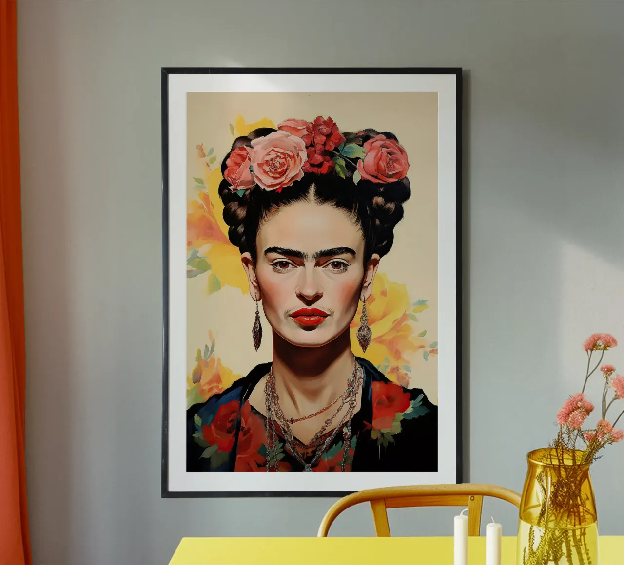 Frida Kahlo "Life in Vivid Color" carta hahnemühle da Fantasias Florales