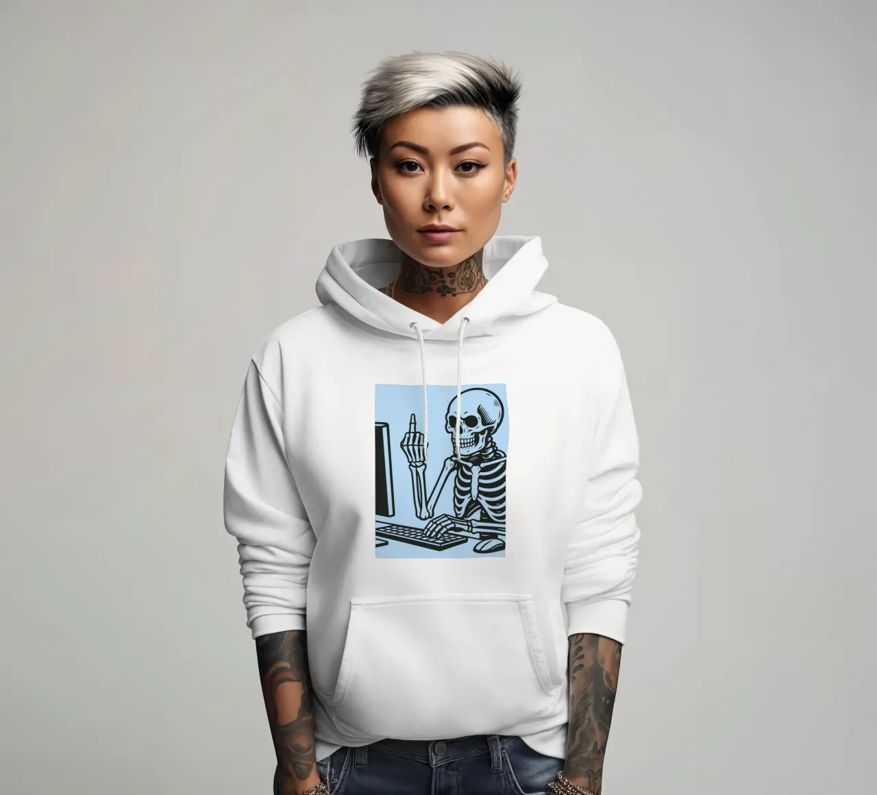 ufficio scheletro felpa con cappuccio da the gendels