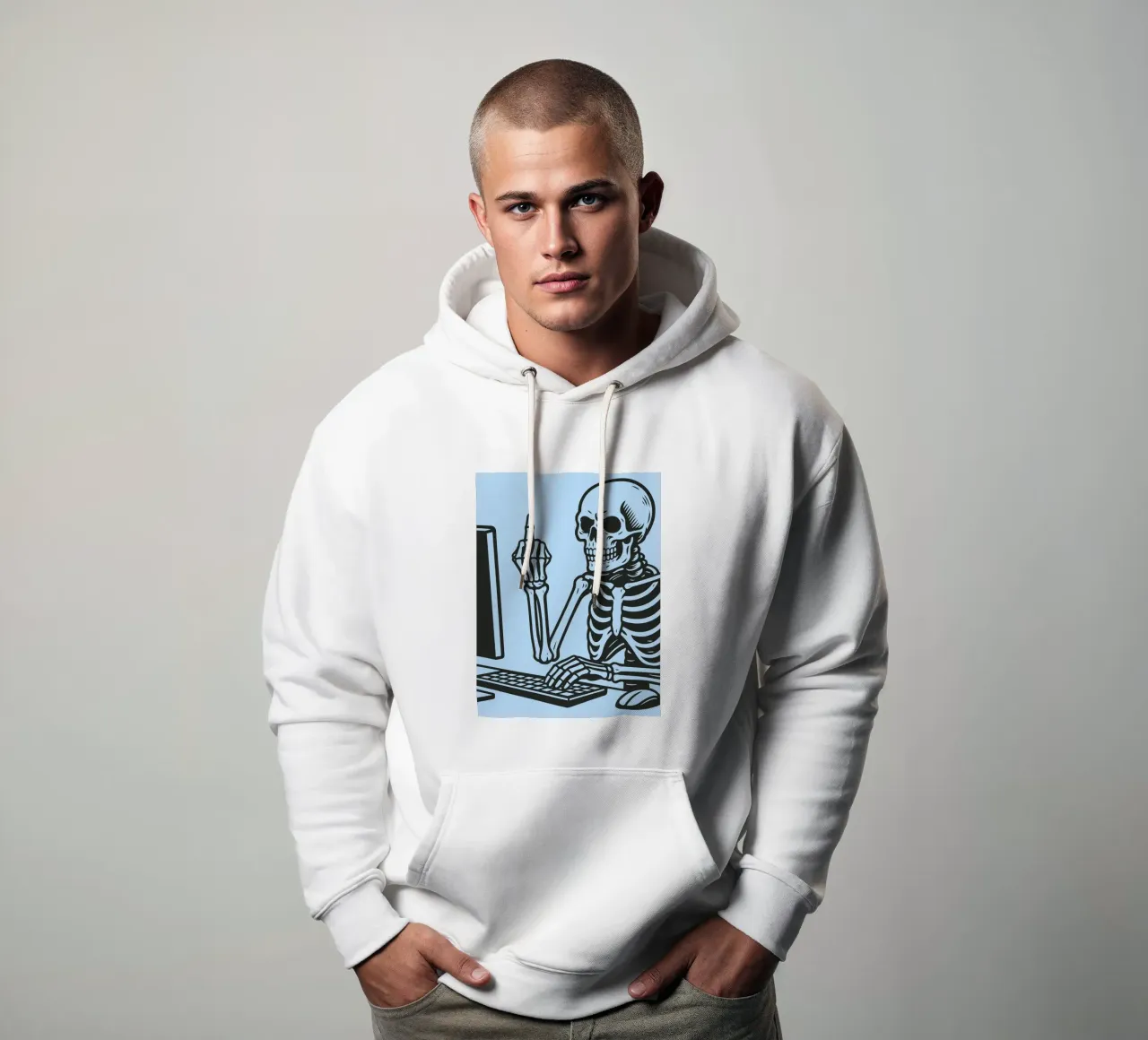 ufficio scheletro felpa con cappuccio da the gendels