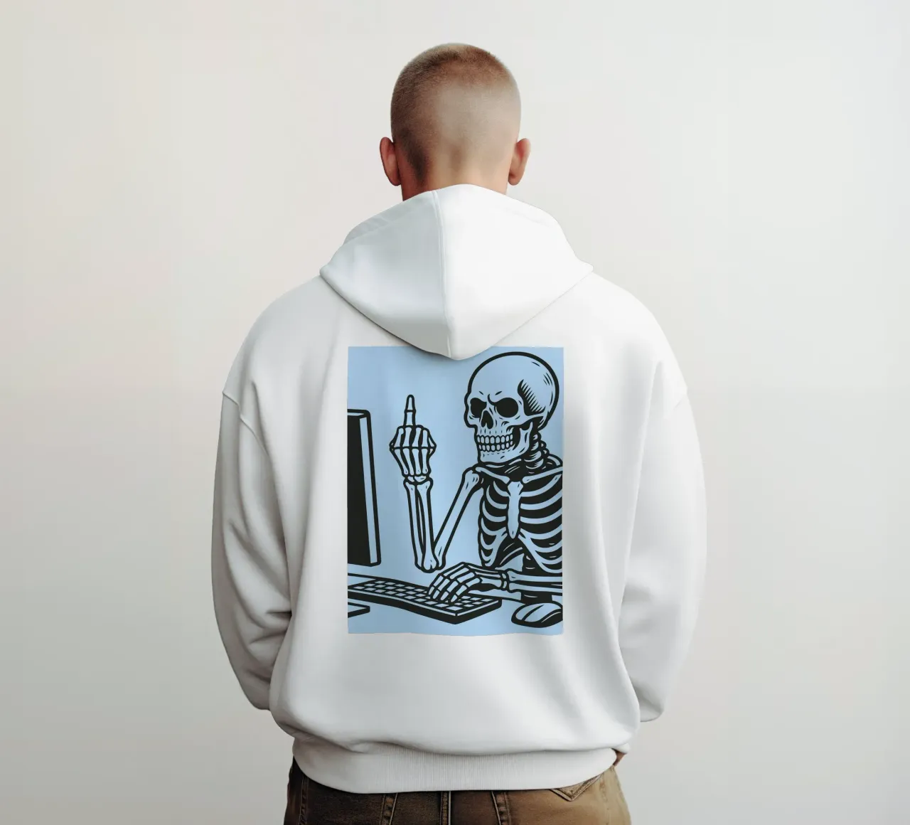 ufficio scheletro felpa con cappuccio da the gendels