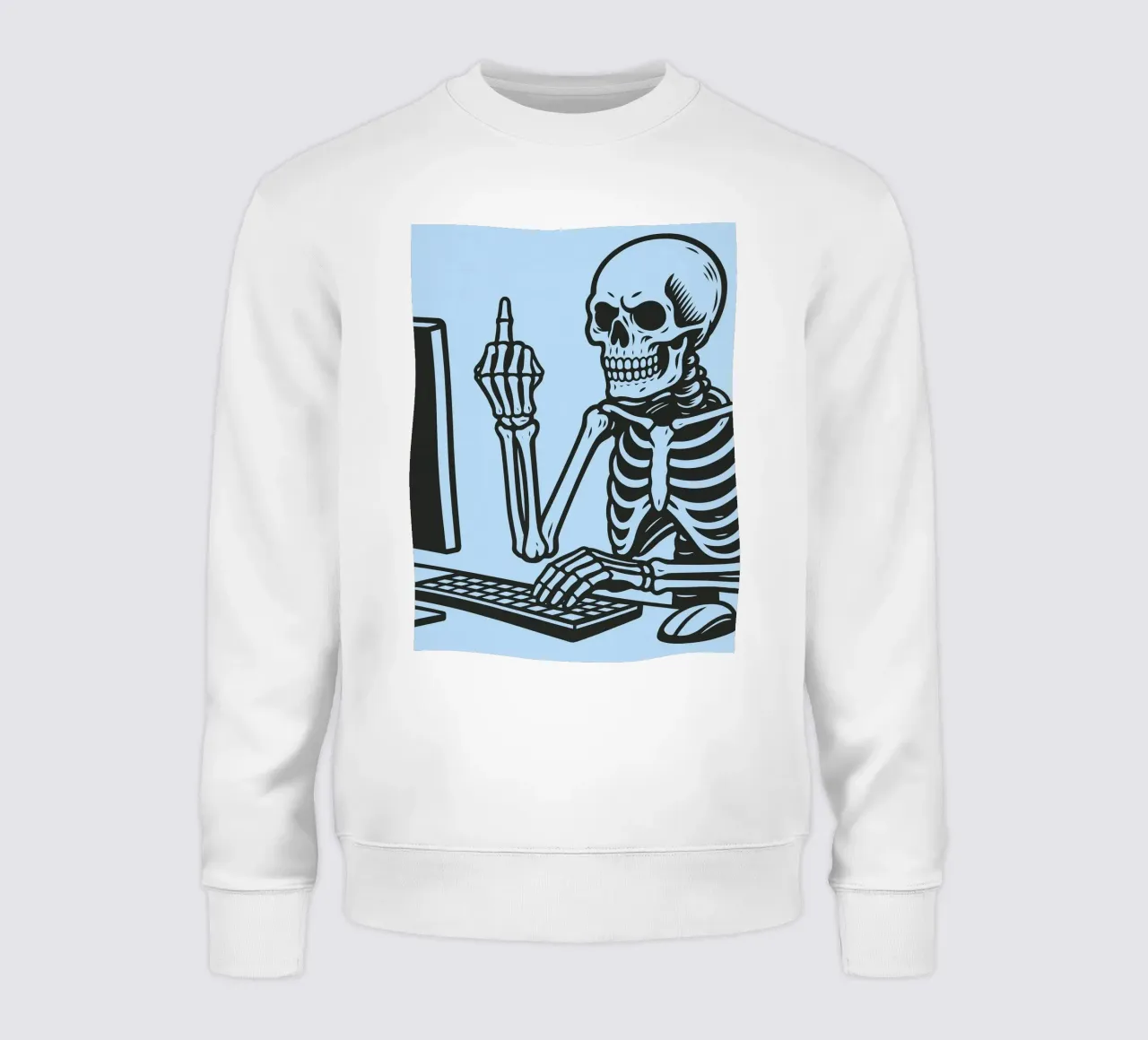 skeleton office sweatshirt by the gendels