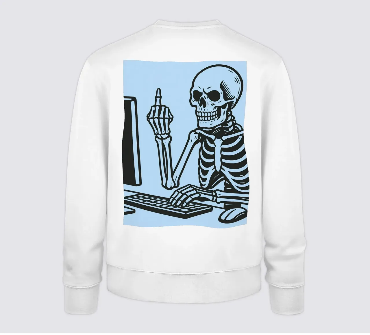 skeleton office sweatshirt by the gendels