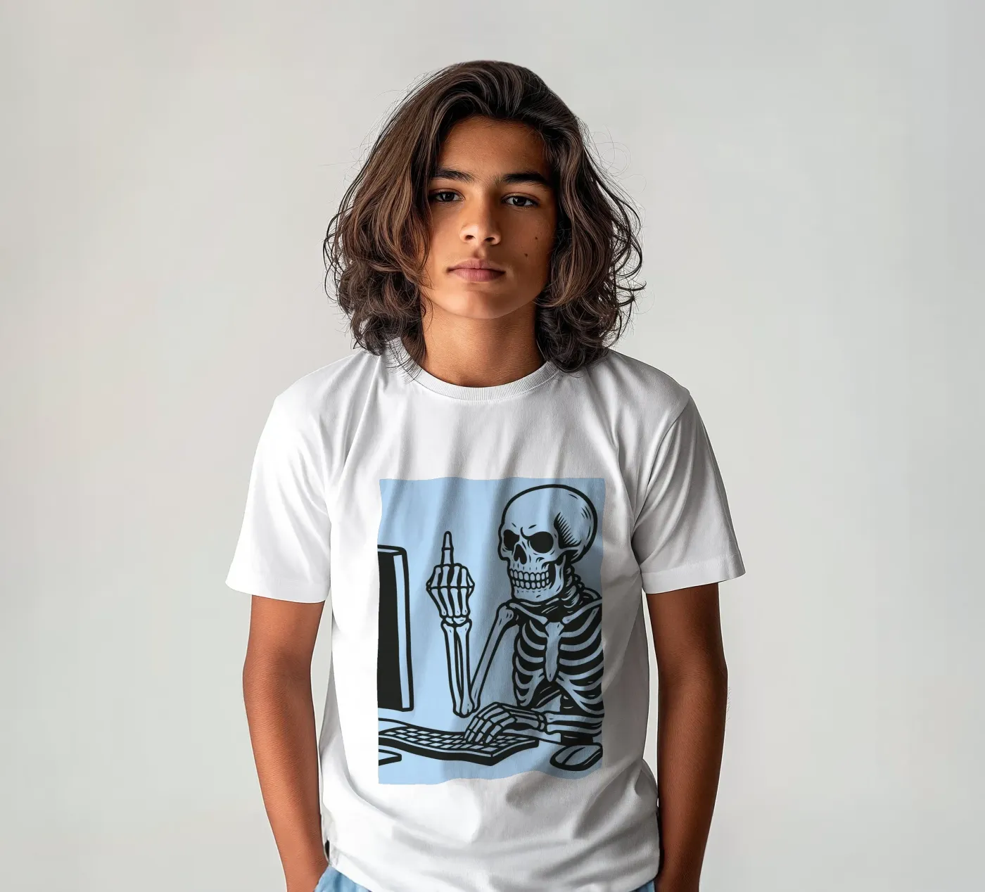 ufficio scheletro t-shirt bambini da the gendels