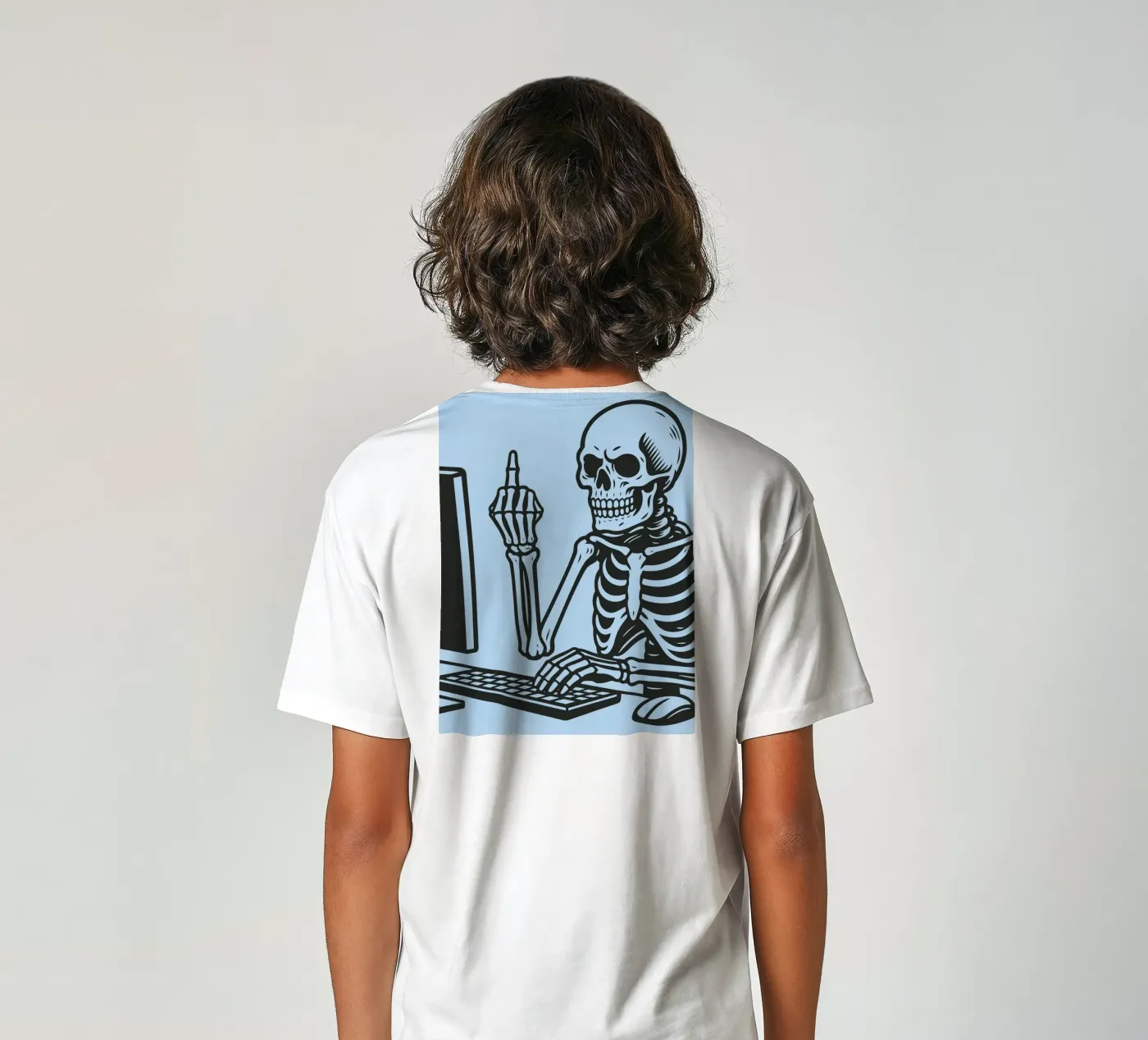 ufficio scheletro t-shirt bambini da the gendels