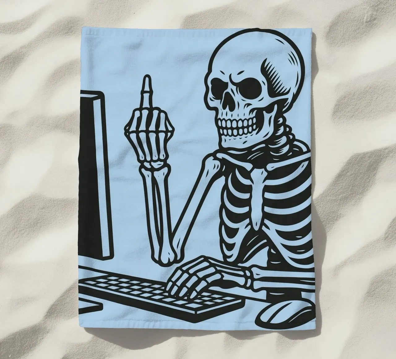 ufficio scheletro telo mare da the gendels