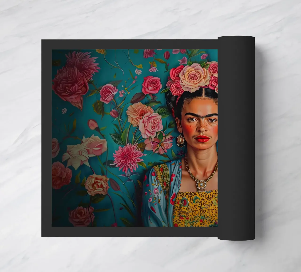 Frida Kahlo "Strength and Sensibility" zerbino da Fantasias Florales
