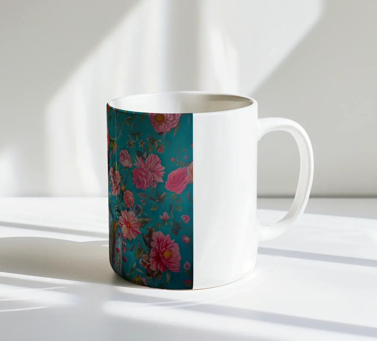 Frida Kahlo "Strength and Sensibility" tazza in ceramica da Fantasias Florales